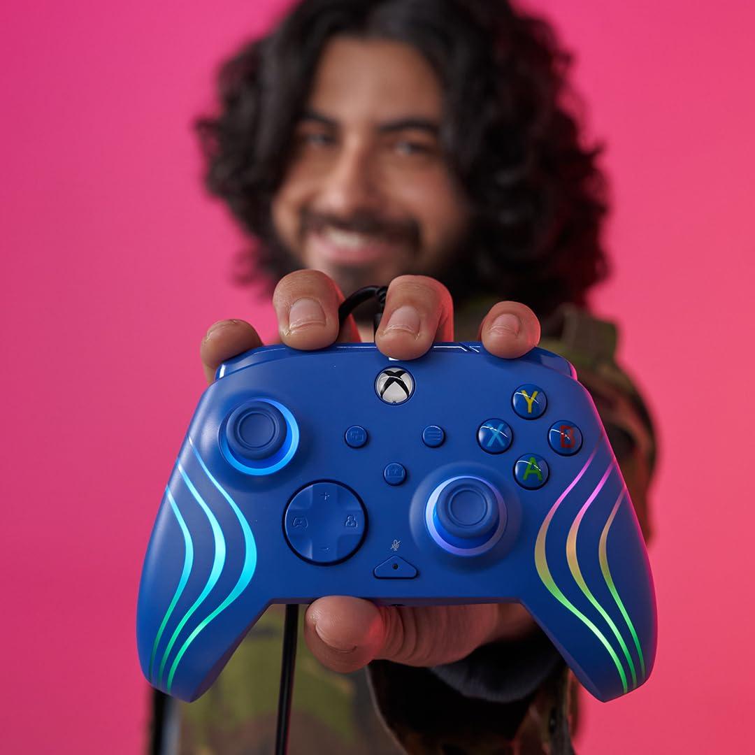 image:imagePDP Gaming Afterglow Wave Enhanced Wired Controller for Xbox Series XS Xbox One Windows 1011 PC Advanced Programmable Gamepad Customizable Lighting Licensed by Microsoft Companion App BlackBlue