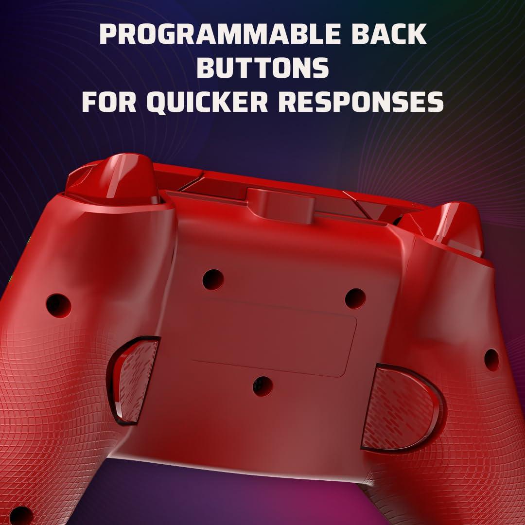 image:imagePDP Gaming Afterglow Wave Enhanced Wired Controller for Xbox Series XS Xbox One Windows 1011 PC Advanced Programmable Gamepad Customizable Lighting Licensed by Microsoft Companion App BlackRed