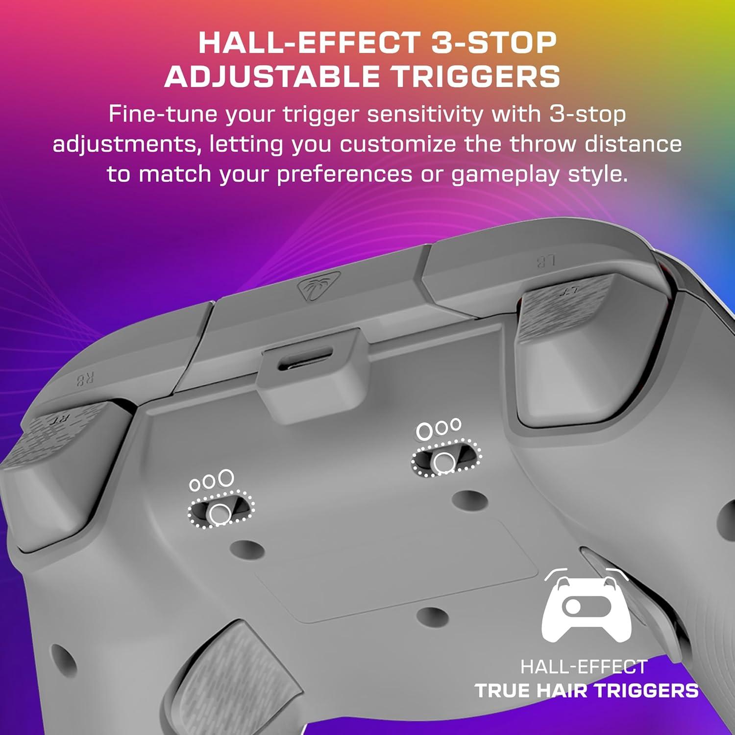 image:imageTurtle Beach Afterglow Ignite Wired RGB Gaming Controller for Xbox amp PC Customizable RGB Remappable Buttons HallEffect Hair Triggers 10ft Cable Officially Licensed by Xbox Time MachineGrey