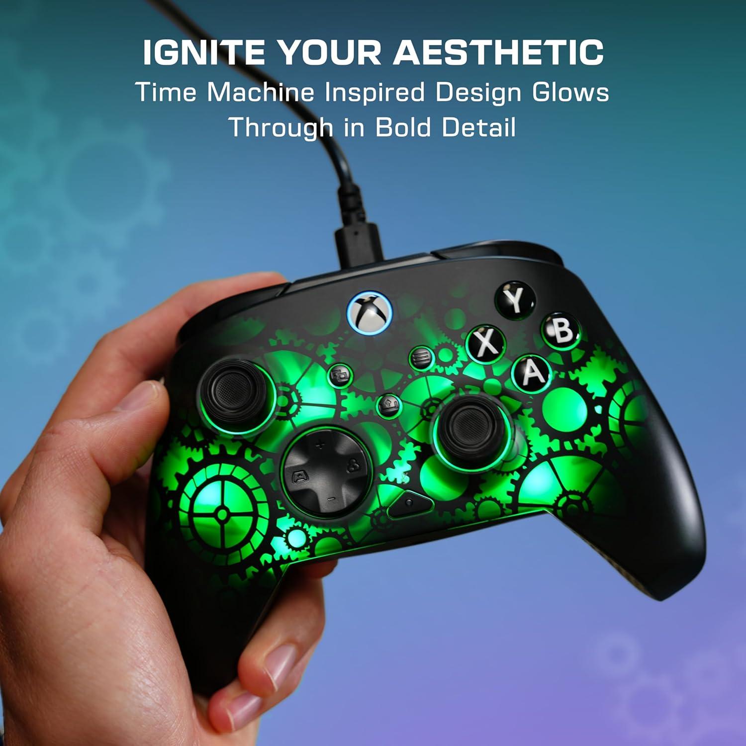 image:imageTurtle Beach Afterglow Ignite Wired RGB Gaming Controller for Xbox amp PC Customizable RGB Remappable Buttons HallEffect Hair Triggers 10ft Cable Officially Licensed by Xbox Time MachineIgnite Time Machine