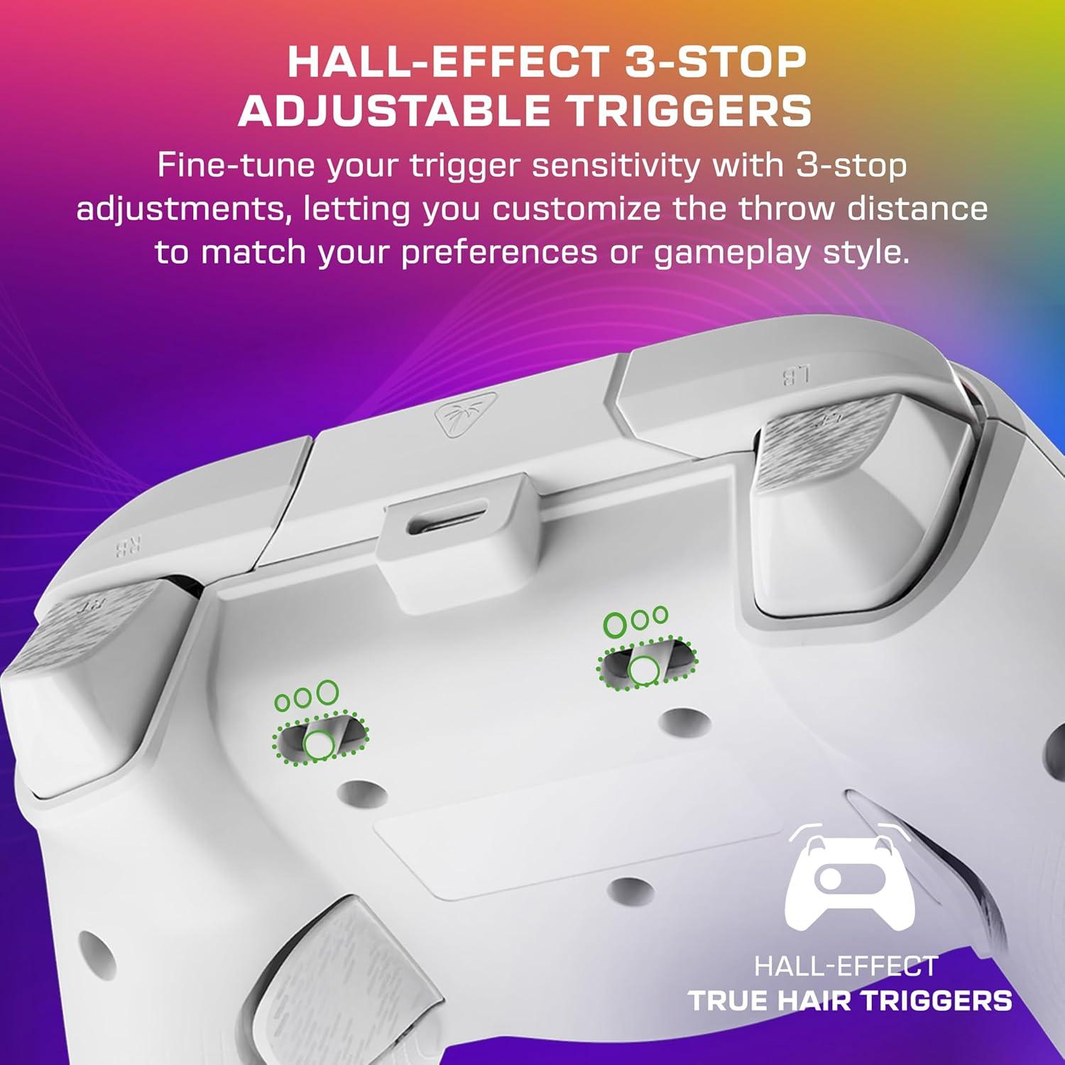 image:imageTurtle Beach Afterglow Ignite Wired RGB Gaming Controller for Xbox amp PC Customizable RGB Remappable Buttons HallEffect Hair Triggers 10ft Cable Officially Licensed by Xbox Time MachineWhite