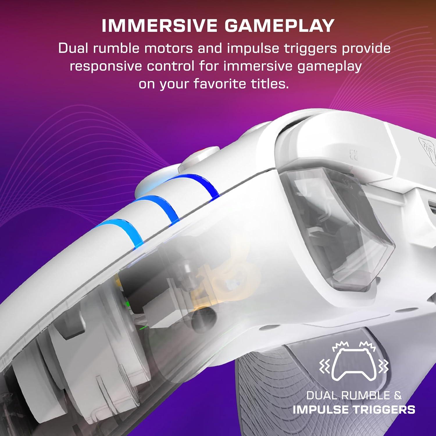 image:imageTurtle Beach Afterglow Ignite Wired RGB Gaming Controller for Xbox amp PC Customizable RGB Remappable Buttons HallEffect Hair Triggers 10ft Cable Officially Licensed by Xbox Time MachineWhite