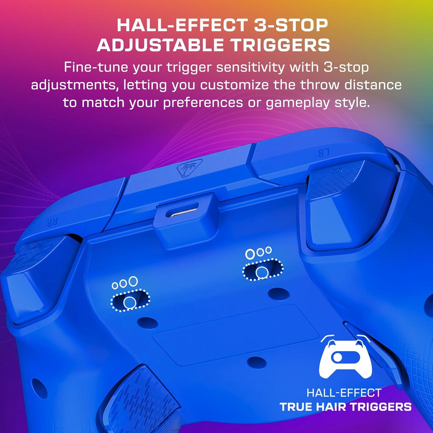 image:imageTurtle Beach Afterglow Ignite Wired RGB Gaming Controller for Xbox amp PC Customizable RGB Remappable Buttons HallEffect Hair Triggers 10ft Cable Officially Licensed by Xbox Time MachineBlue