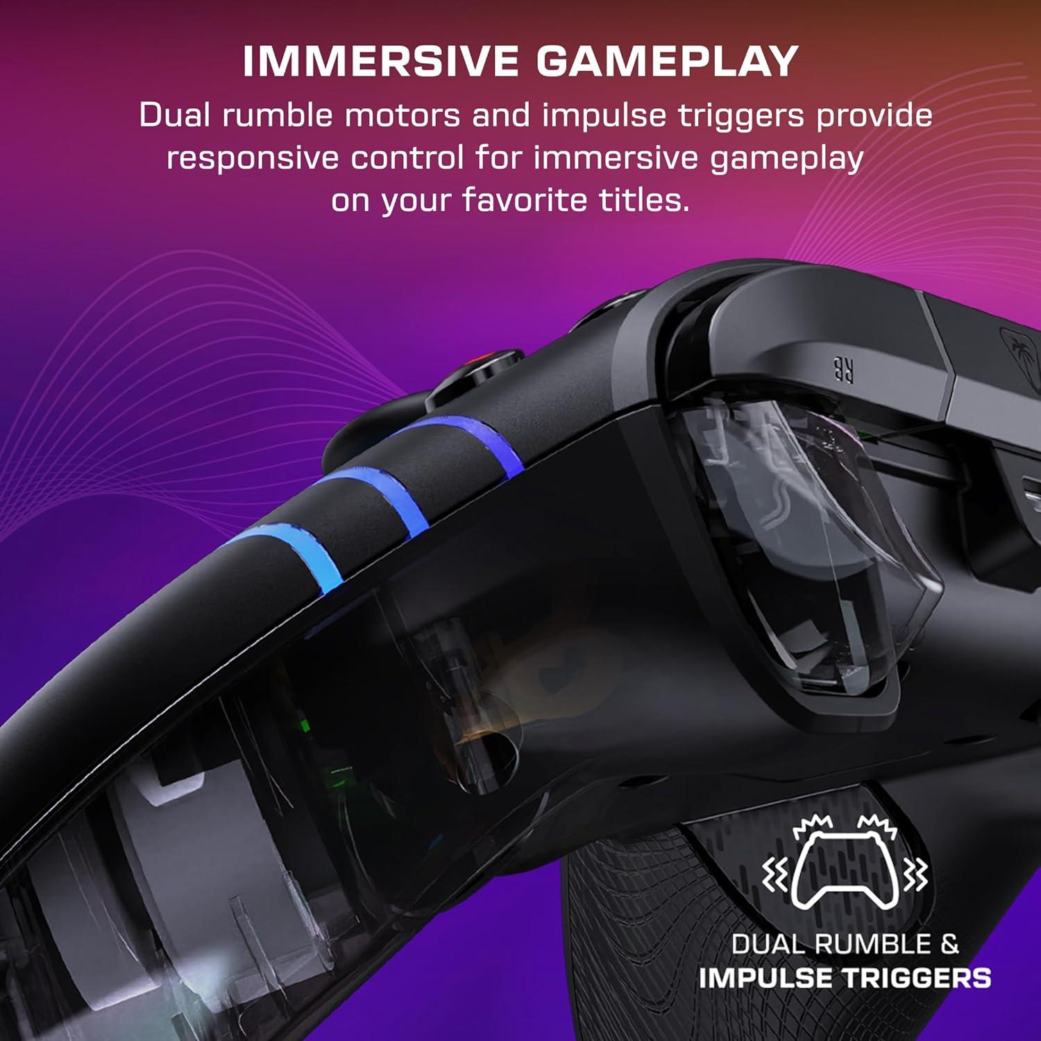 image:imageTurtle Beach Afterglow Ignite Wired RGB Gaming Controller for Xbox amp PC Customizable RGB Remappable Buttons HallEffect Hair Triggers 10ft Cable Officially Licensed by Xbox Time MachineBlack