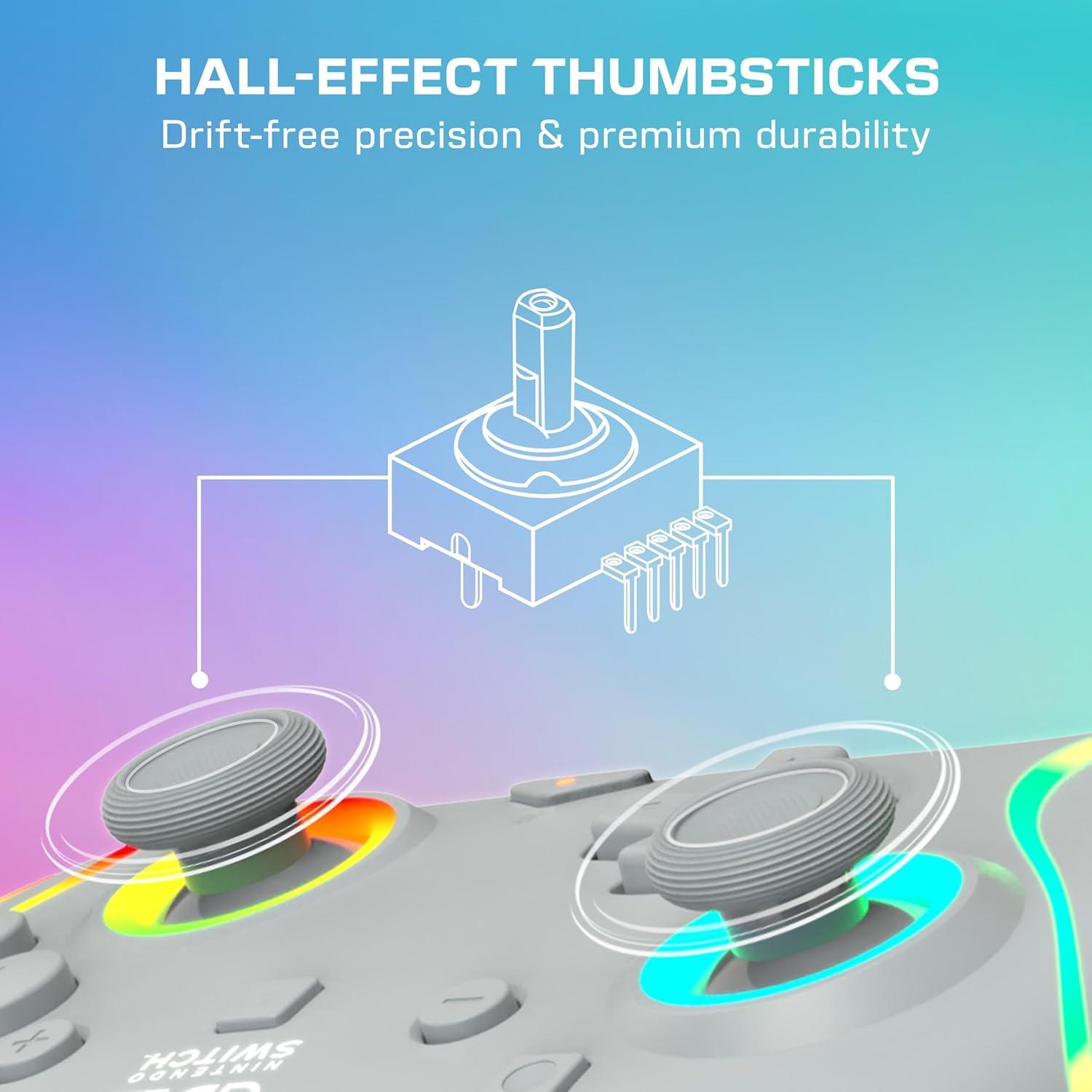 image:imageTurtle Beach Afterglow Wave Wired RGB Gaming Controller Officially Licensed for Nintendo Switch 2 Nintendo SwitchSwitch LiteOLED HallEffect Thumbsticks Customizable Lighting BlueGray