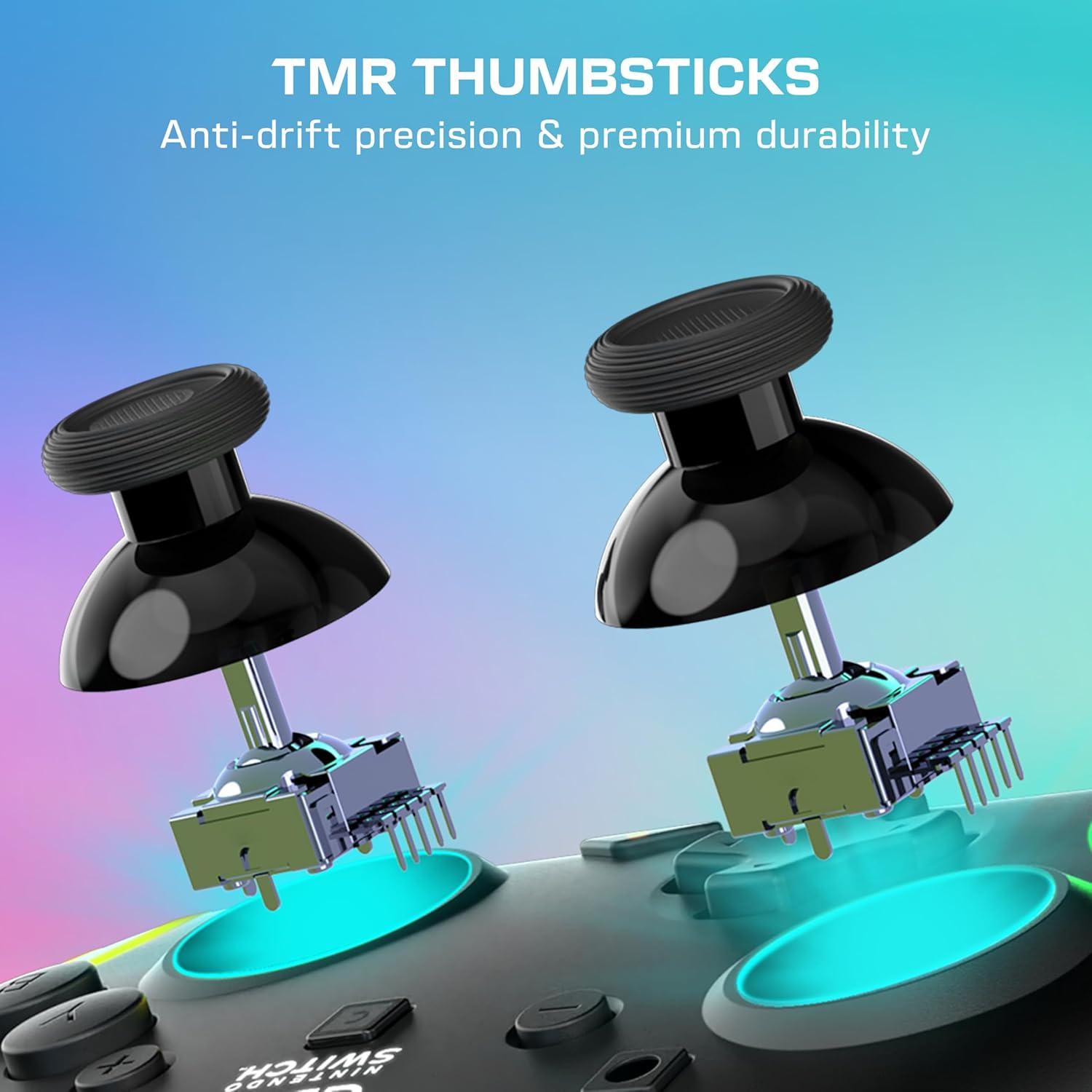 image:imageTurtle Beach Afterglow Wave Wireless RGB Gaming Controller Officially Licensed for Nintendo Switch 2 Nintendo SwitchSwitch LiteOLED TMR Thumbsticks Customizable Lighting BlackBlack