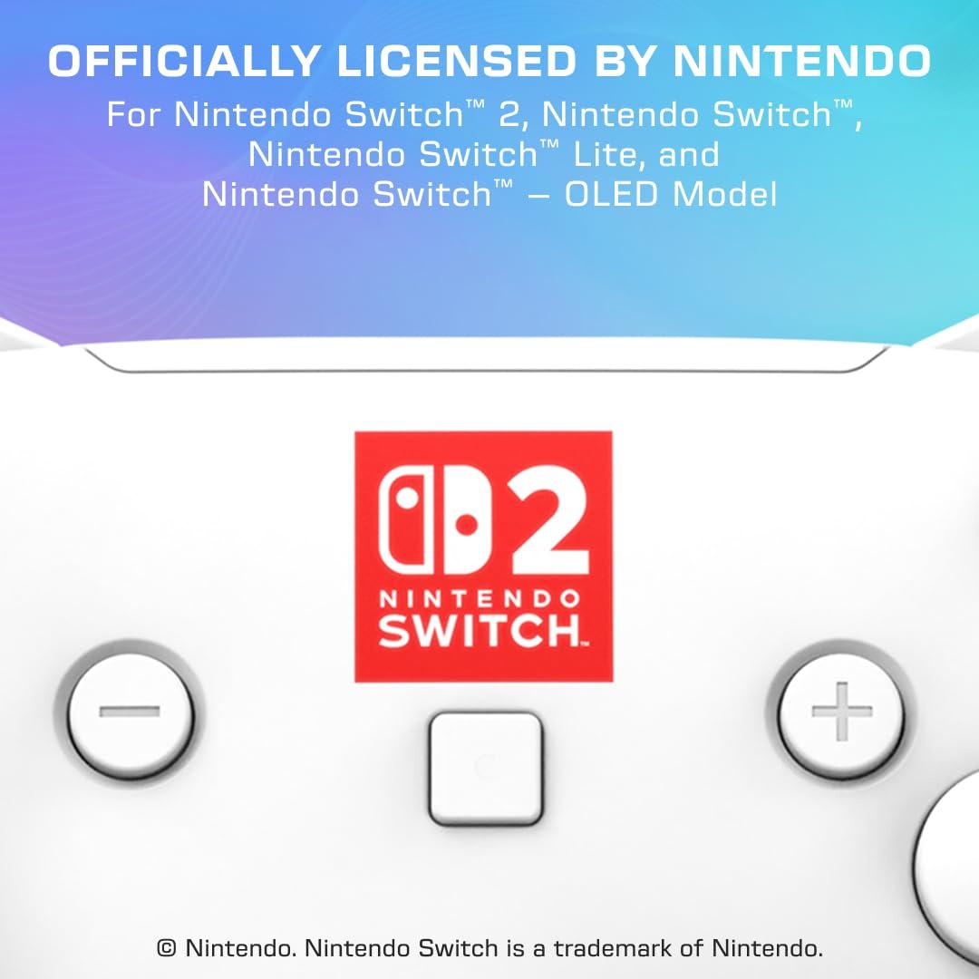image:imageTurtle Beach Afterglow Wave Wireless RGB Gaming Controller Officially Licensed for Nintendo Switch 2 Nintendo SwitchSwitch LiteOLED TMR Thumbsticks Customizable Lighting BlackWhite