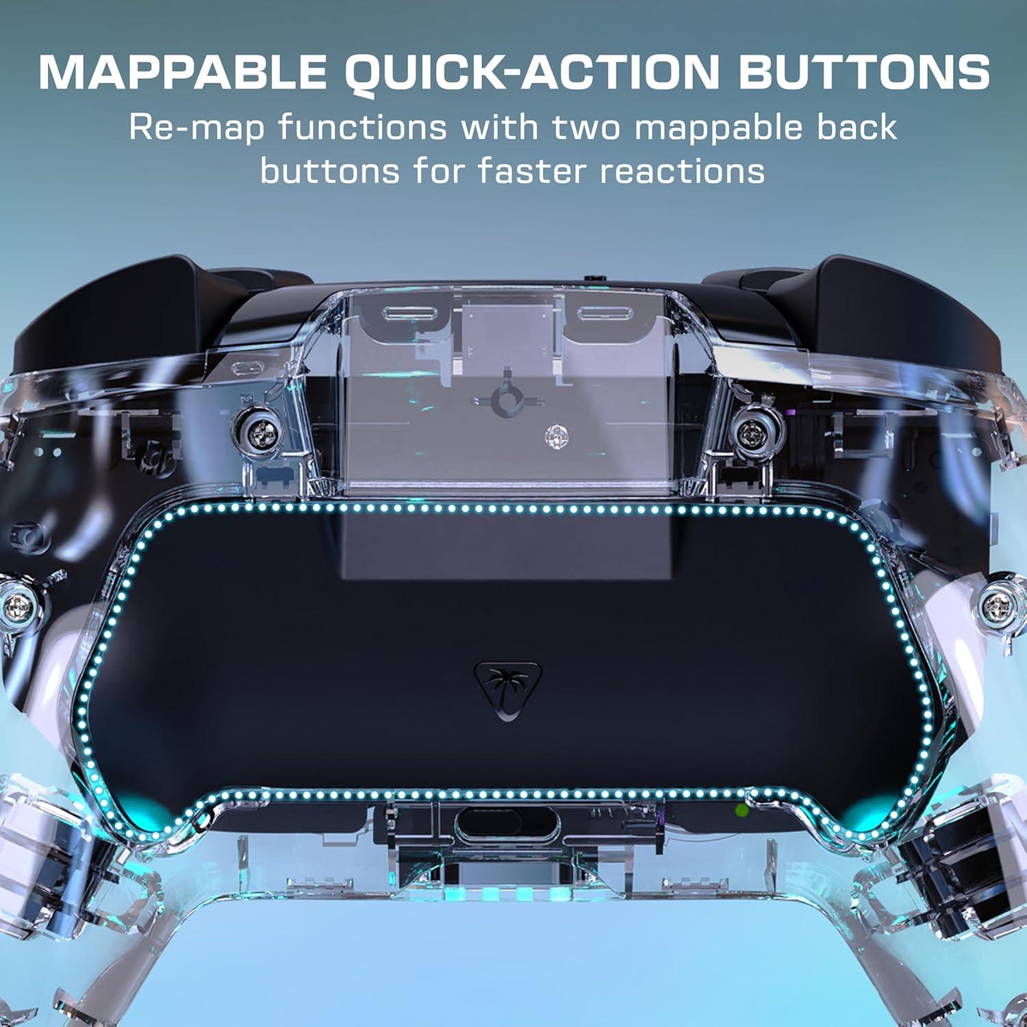 image:imageTurtle Beach Afterglow Wireless RGB Gaming Controller Officially Licensed for Nintendo Switch 2 Nintendo SwitchSwitch LiteOLED TMR Thumbsticks Customizable Lighting TransparentWireless