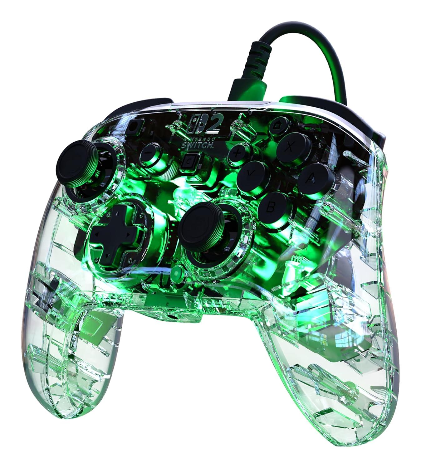 image:imageTurtle Beach Afterglow Wireless RGB Gaming Controller Officially Licensed for Nintendo Switch 2 Nintendo SwitchSwitch LiteOLED TMR Thumbsticks Customizable Lighting TransparentWired