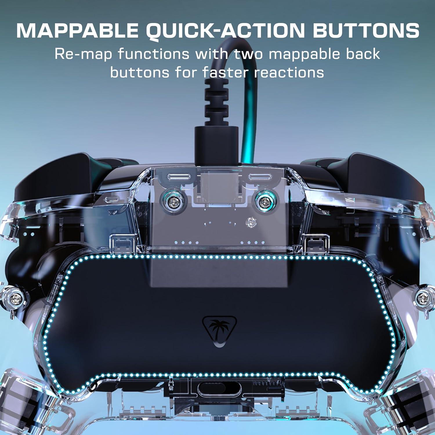image:imageTurtle Beach Afterglow Wireless RGB Gaming Controller Officially Licensed for Nintendo Switch 2 Nintendo SwitchSwitch LiteOLED TMR Thumbsticks Customizable Lighting TransparentWired
