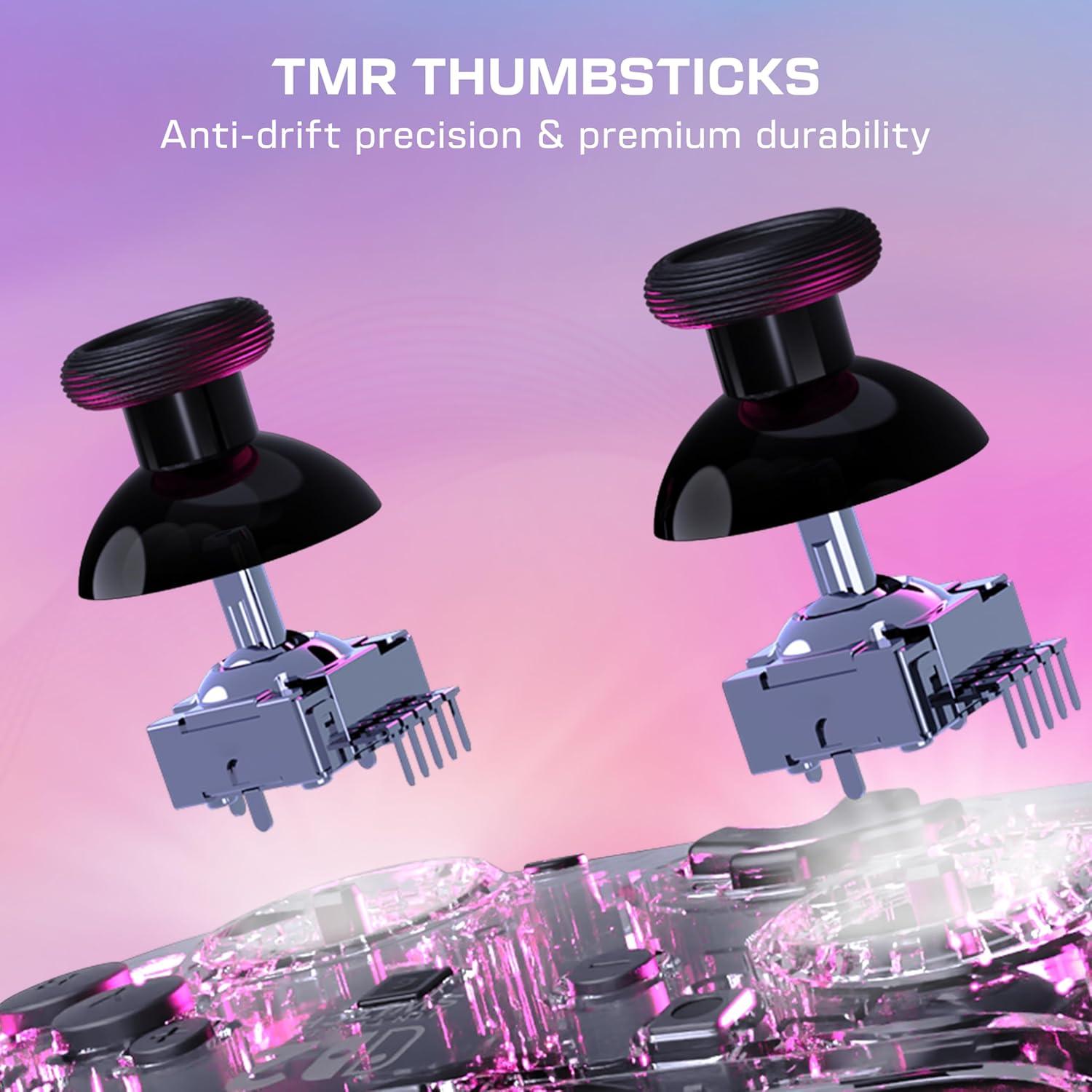 image:imageTurtle Beach Afterglow Wireless RGB Gaming Controller Officially Licensed for Nintendo Switch 2 Nintendo SwitchSwitch LiteOLED TMR Thumbsticks Customizable Lighting TransparentWireless