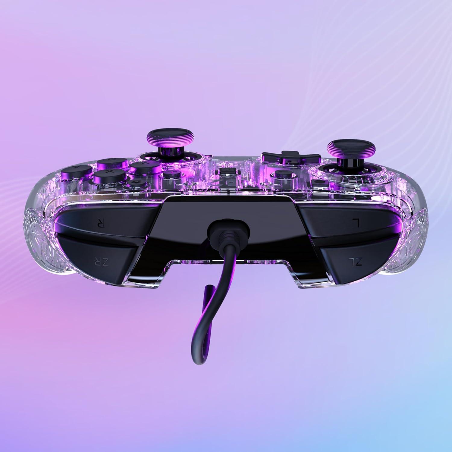 image:imageTurtle Beach Afterglow Wireless RGB Gaming Controller Officially Licensed for Nintendo Switch 2 Nintendo SwitchSwitch LiteOLED TMR Thumbsticks Customizable Lighting TransparentWired