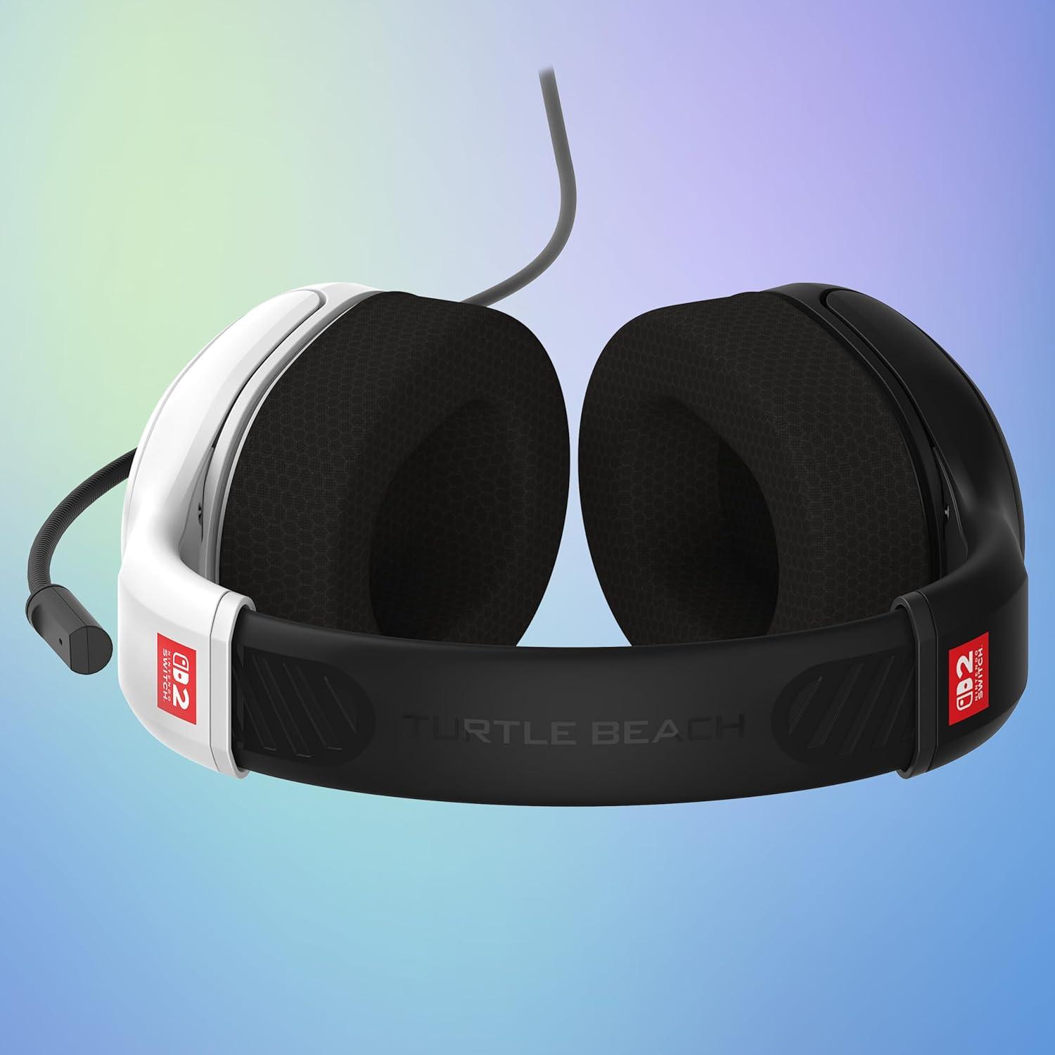 image:imageTurtle Beach Airlite Fit Wired Gaming Headset Officially Licensed for Nintendo Switch 2 Nintendo Switch Durable Lightweight Charcoal BlueRedBlack and White