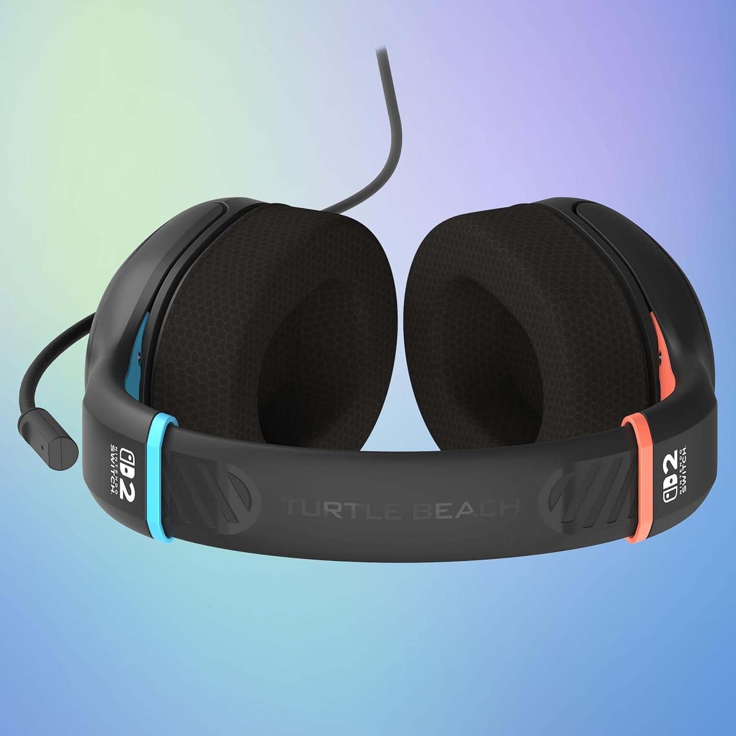 image:imageTurtle Beach Airlite Fit Wired Gaming Headset Officially Licensed for Nintendo Switch 2 Nintendo Switch Durable Lightweight Charcoal BlueRedCharcoal RedBlue