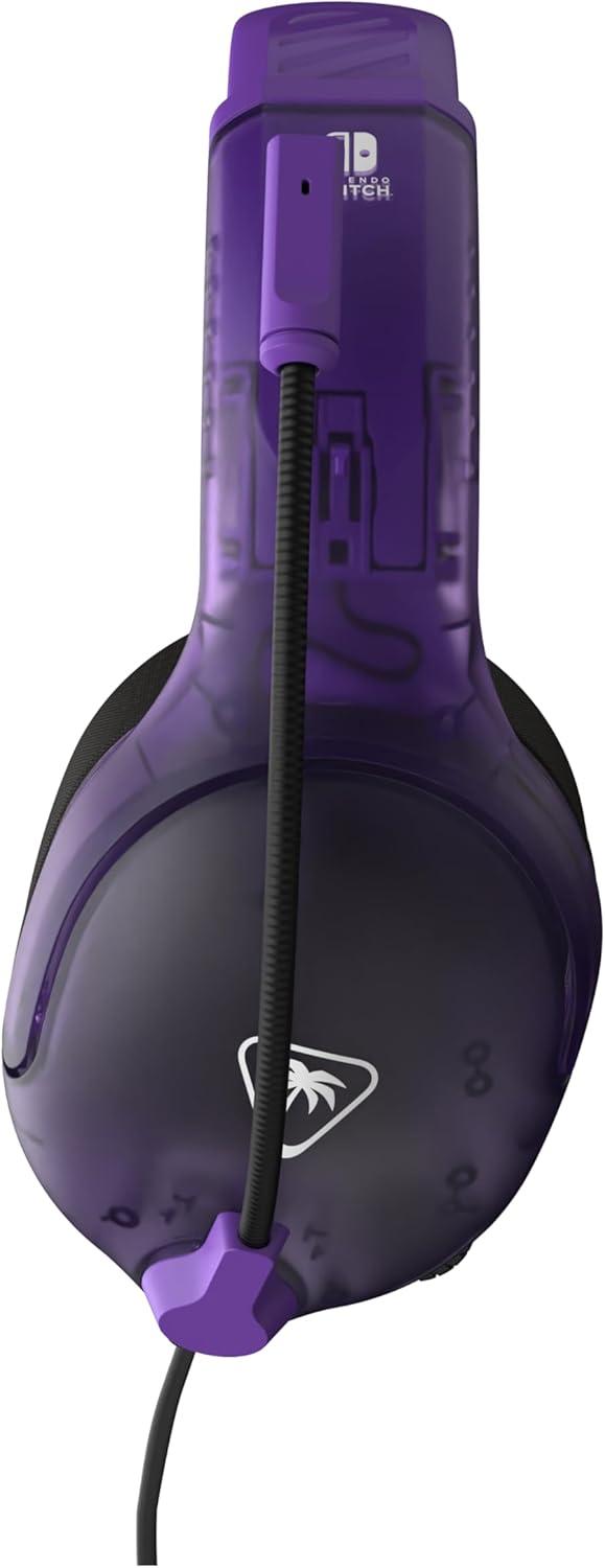 image:imageTurtle Beach Airlite Fit Wired Gaming Headset Officially Licensed for Nintendo Switch Nintendo Switch 2LiteOLED Model FliptoMute Mic OverEar Comfort Cushions 40mm Speakers Neon Blue amp RedGhost Purple