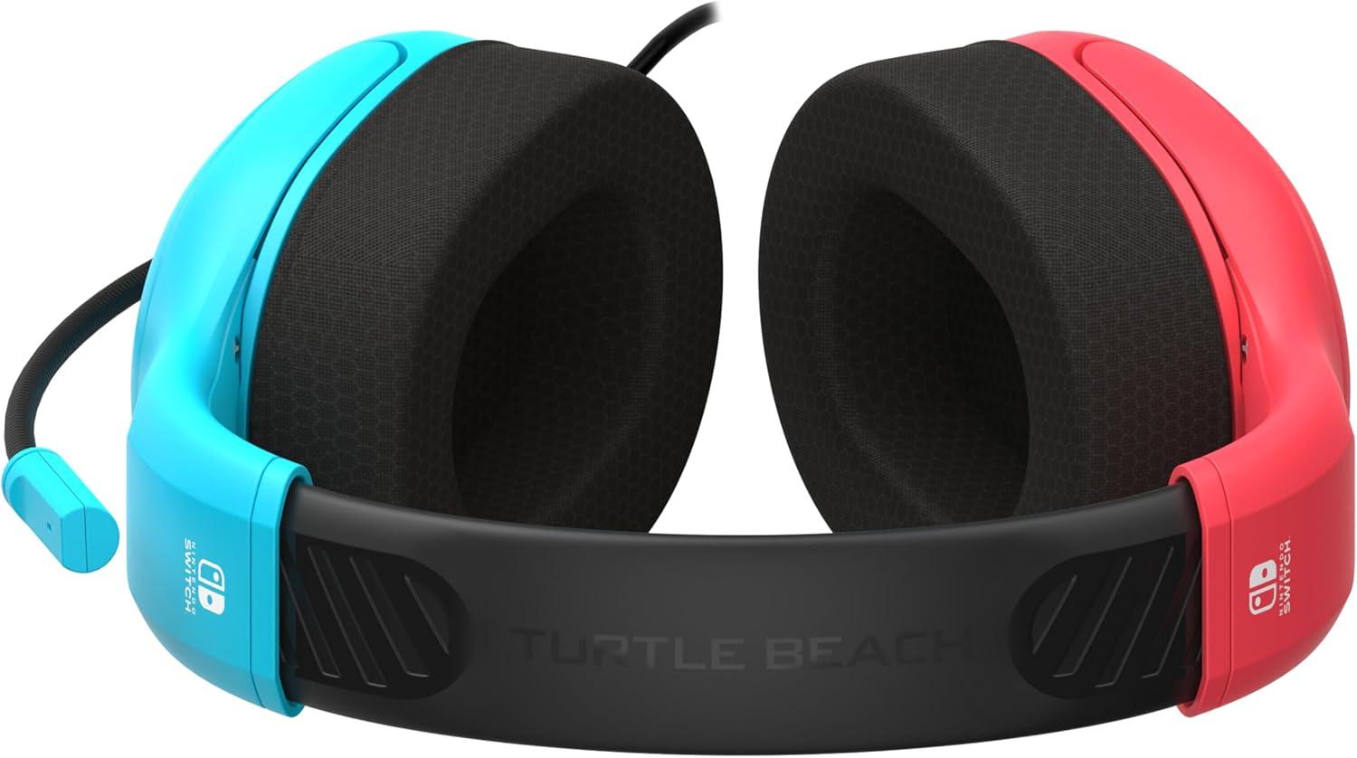 image:imageTurtle Beach Airlite Fit Wired Gaming Headset Officially Licensed for Nintendo Switch Nintendo Switch 2LiteOLED Model FliptoMute Mic OverEar Comfort Cushions 40mm Speakers Neon Blue amp RedNeon Blue Red