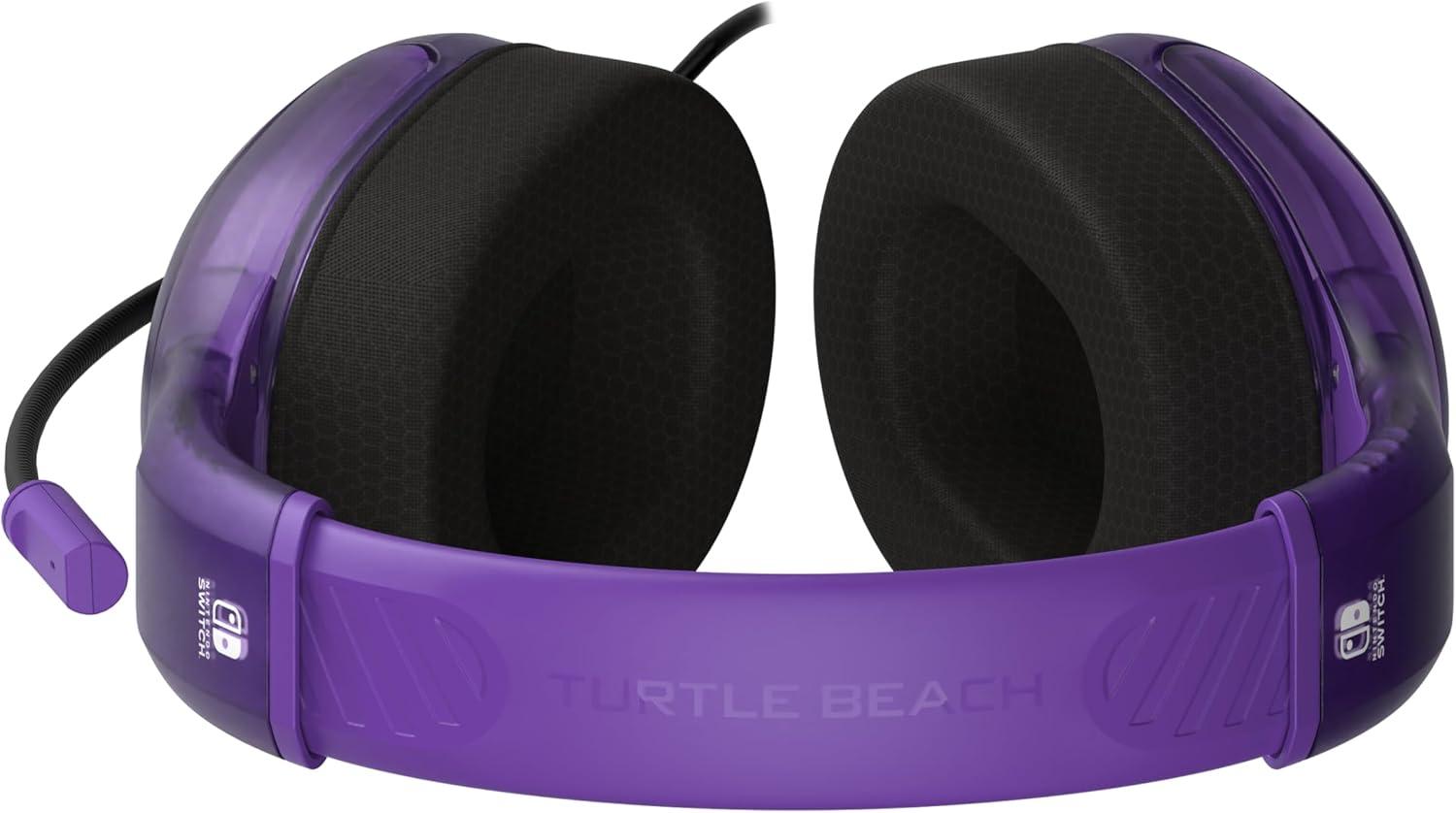 image:imageTurtle Beach Airlite Fit Wired Gaming Headset Officially Licensed for Nintendo Switch Nintendo Switch 2LiteOLED Model FliptoMute Mic OverEar Comfort Cushions 40mm Speakers Neon Blue amp RedGhost Purple