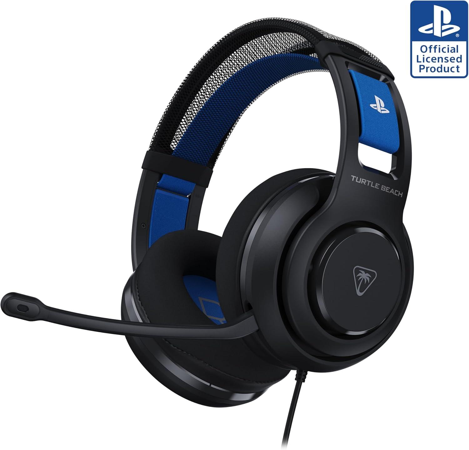 image:imageTurtle Beach Atlas 200 Wired Gaming Headset Officially Licensed for PlayStation PS5 PS450mm Nanoclear Drivers FliptoMute Mic Memory Foam Cushions Floating Headband BlackBlack