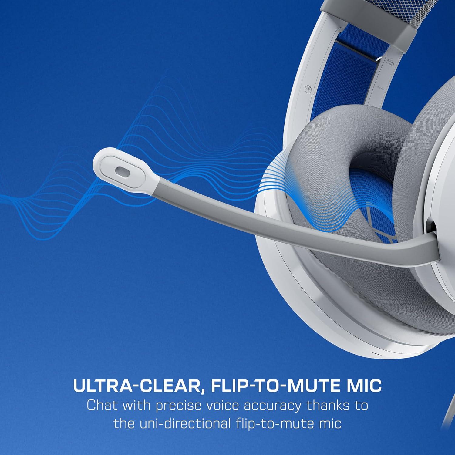 image:imageTurtle Beach Atlas 200 Wired Gaming Headset Officially Licensed for PlayStation PS5 PS450mm Nanoclear Drivers FliptoMute Mic Memory Foam Cushions Floating Headband BlackWhite