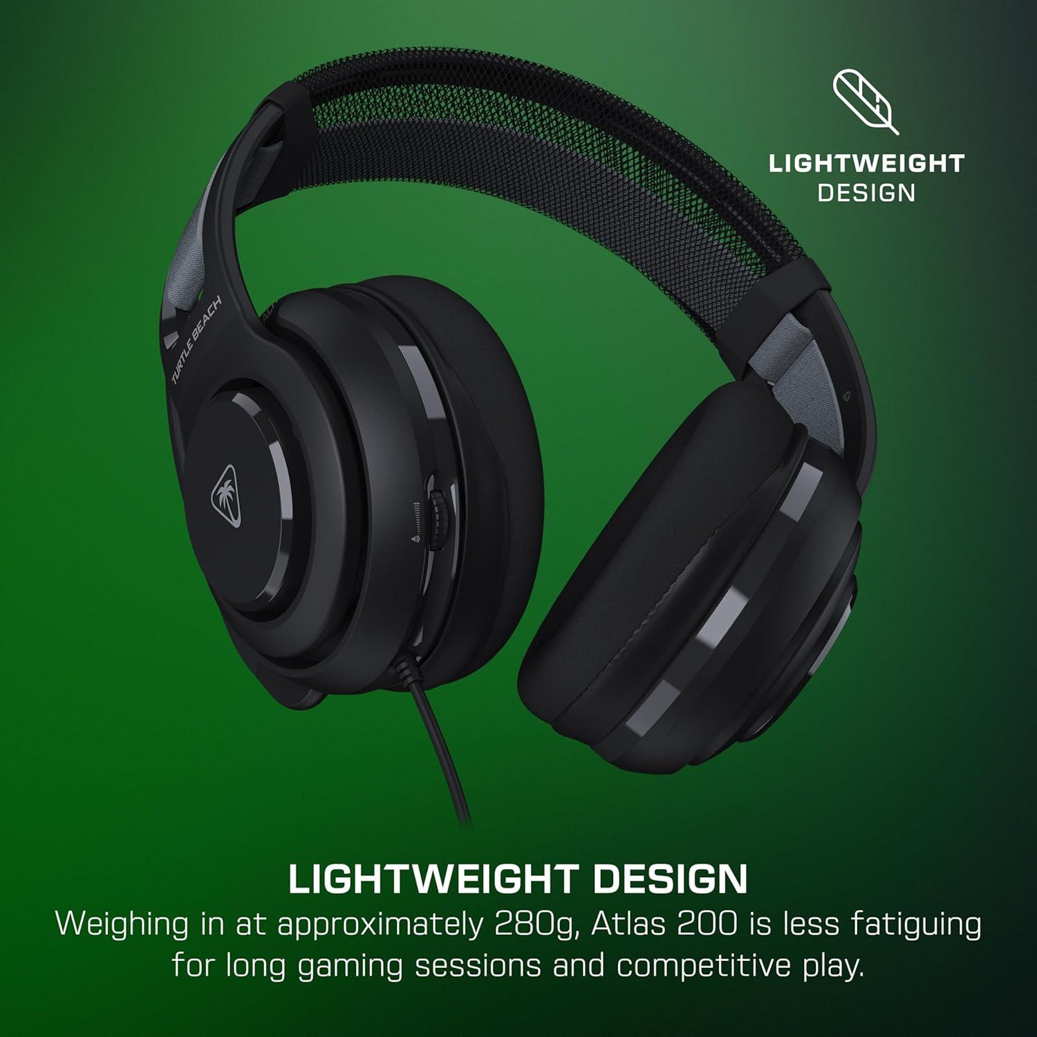 image:imageTurtle Beach Atlas 200 Wired Gaming Headset Officially Licensed for PlayStation PS5 PS450mm Nanoclear Drivers FliptoMute Mic Memory Foam Cushions Floating Headband BlackBlack