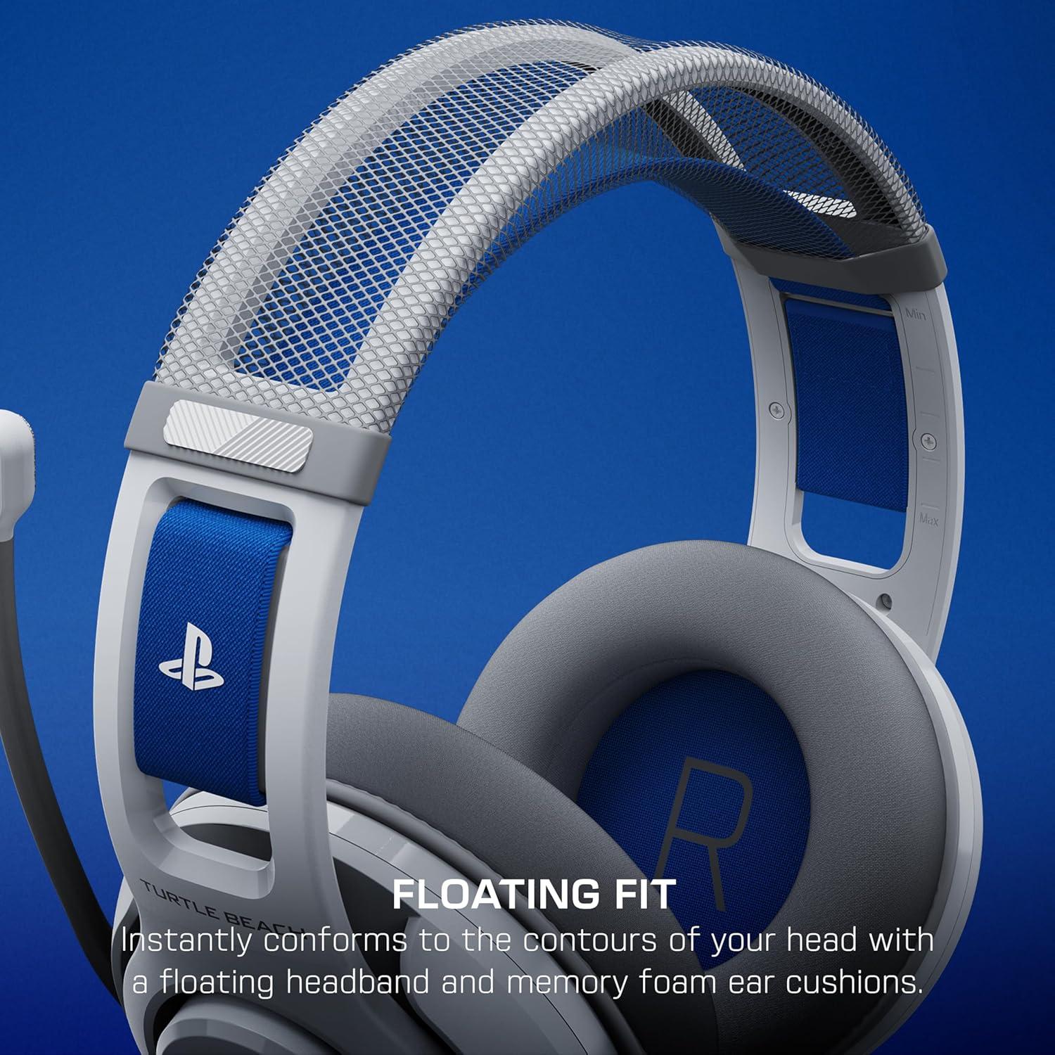 image:imageTurtle Beach Atlas 200 Wired Gaming Headset Officially Licensed for PlayStation PS5 PS450mm Nanoclear Drivers FliptoMute Mic Memory Foam Cushions Floating Headband BlackWhite