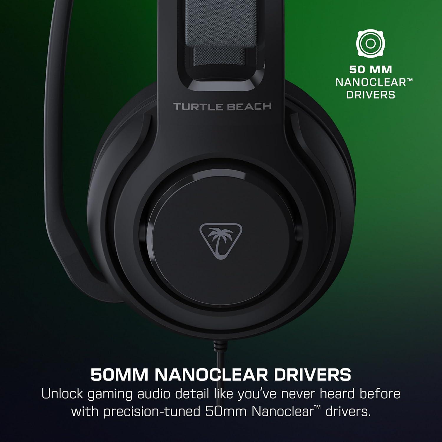 image:imageTurtle Beach Atlas 200 Wired Gaming Headset Officially Licensed for PlayStation PS5 PS450mm Nanoclear Drivers FliptoMute Mic Memory Foam Cushions Floating Headband BlackBlack Bundle