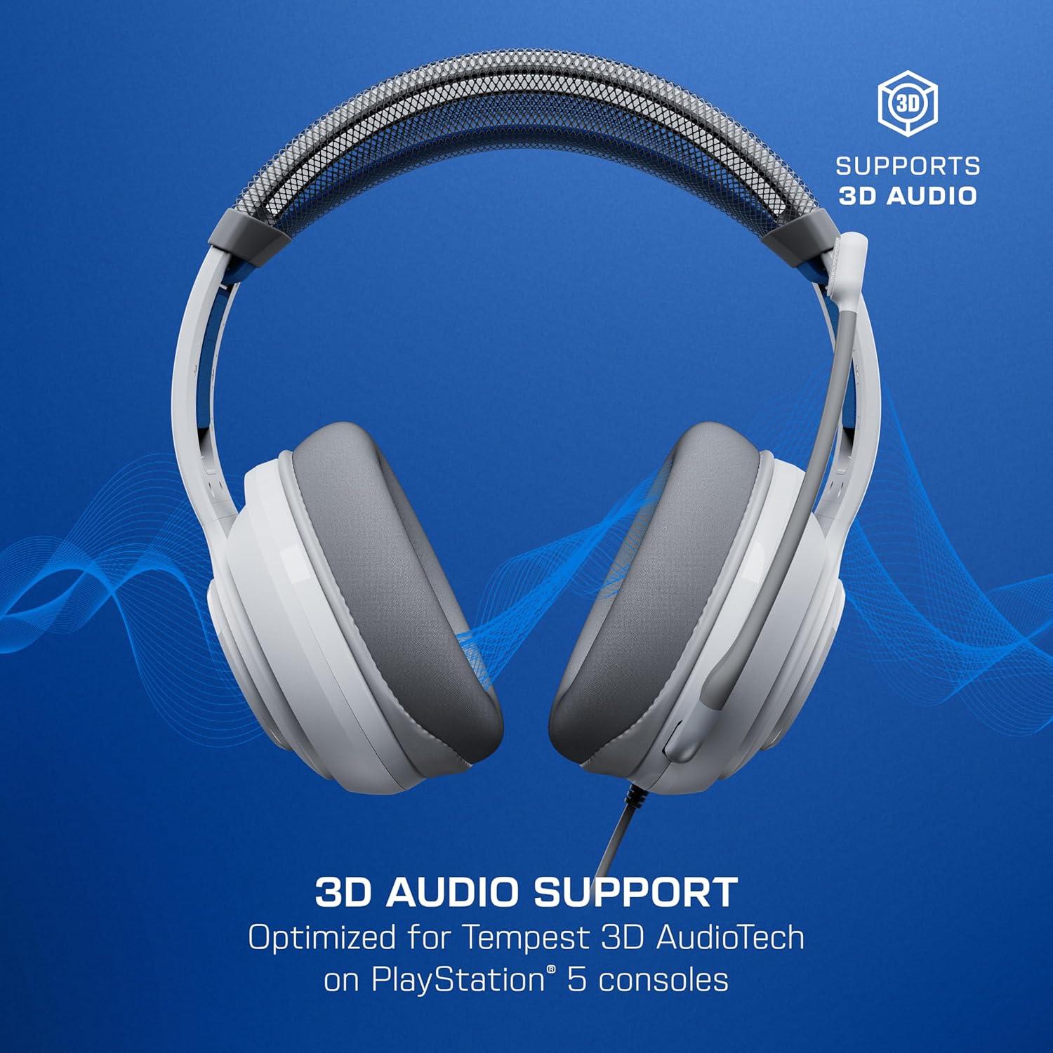 image:imageTurtle Beach Atlas 200 Wired Gaming Headset Officially Licensed for PlayStation PS5 PS450mm Nanoclear Drivers FliptoMute Mic Memory Foam Cushions Floating Headband BlackWhite