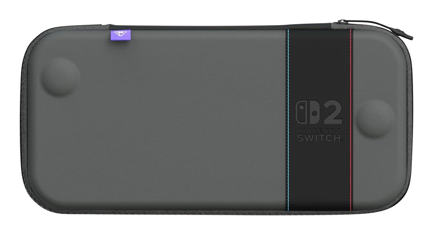 image:imageTurtle Beach PlayTrek Slim Case Officially Licensed for Nintendo Switch 2 Hard Shell Carrying Case Game Card Case Cover Storage Protection Charcoal BlackSlim