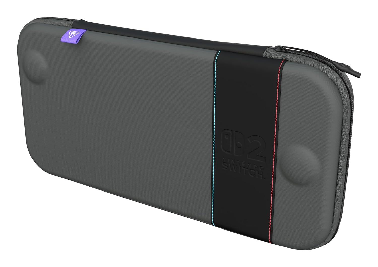 image:imageTurtle Beach PlayTrek Slim Case Officially Licensed for Nintendo Switch 2 Hard Shell Carrying Case Game Card Case Cover Storage Protection Charcoal BlackSlim