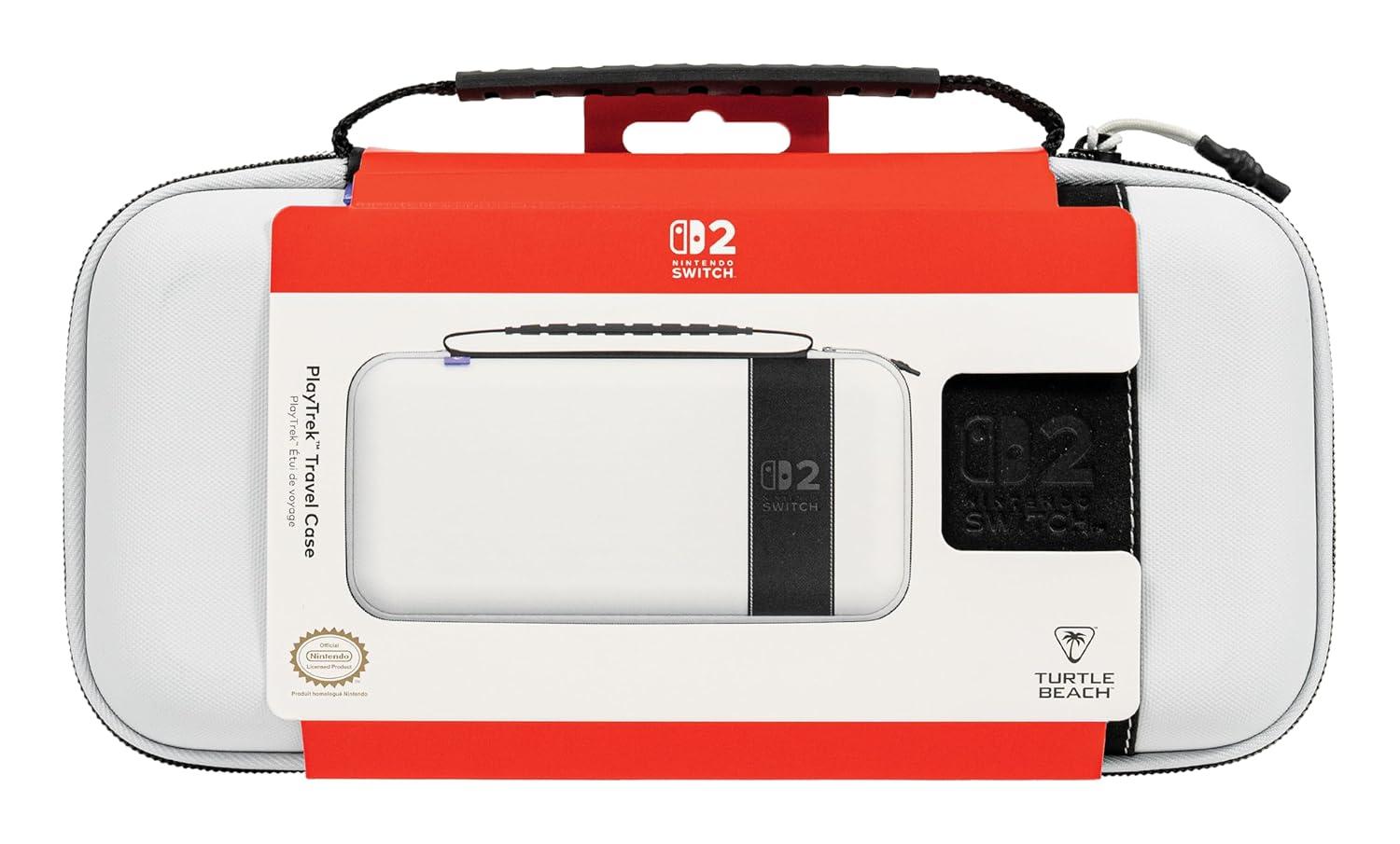 image:imageTurtle Beach PlayTrek Travel Case Officially Licensed for Nintendo Switch 2 Nintendo SwitchOLED Hard Shell Carrying Case Game Card Case Cover Storage Protection Stellar WhiteStellar White