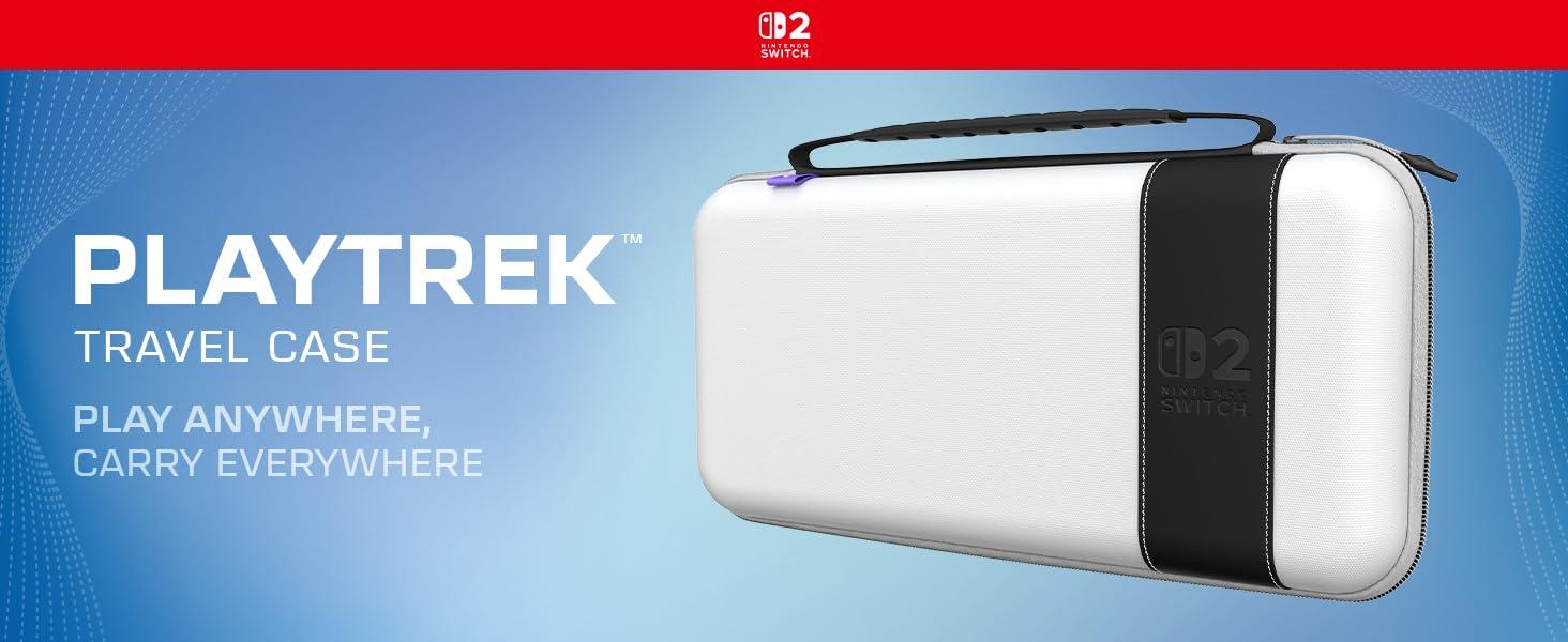 image:imageTurtle Beach PlayTrek Travel Case Officially Licensed for Nintendo Switch 2 Nintendo SwitchOLED Hard Shell Carrying Case Game Card Case Cover Storage Protection Stellar WhiteStellar White