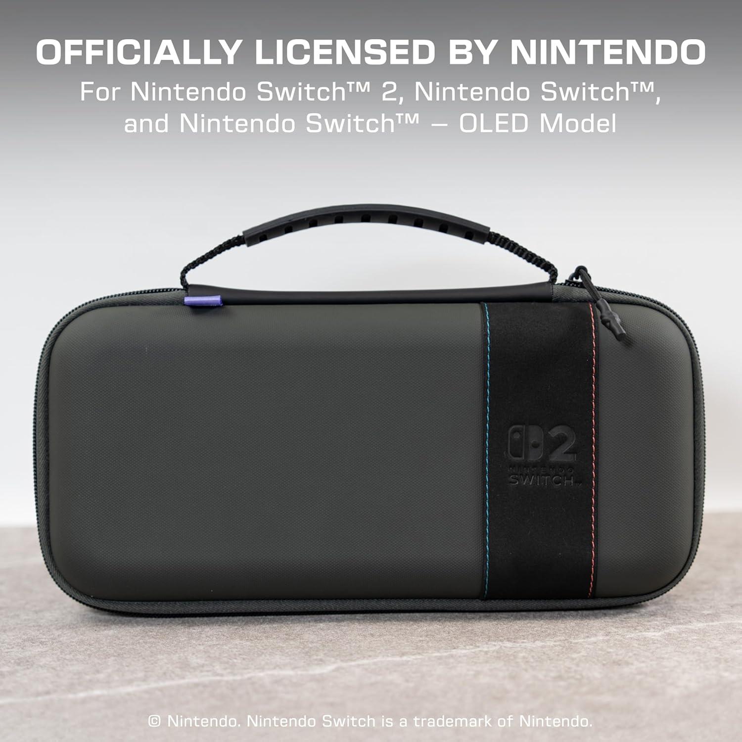 image:imageTurtle Beach PlayTrek Travel Case Officially Licensed for Nintendo Switch 2 Nintendo SwitchOLED Hard Shell Carrying Case Game Card Case Cover Storage Protection Stellar WhiteCharcoal Black