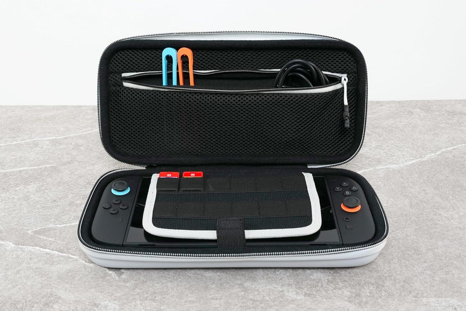 image:imageTurtle Beach PlayTrek Travel Case Officially Licensed for Nintendo Switch 2 Nintendo SwitchOLED Hard Shell Carrying Case Game Card Case Cover Storage Protection Stellar WhiteStellar White