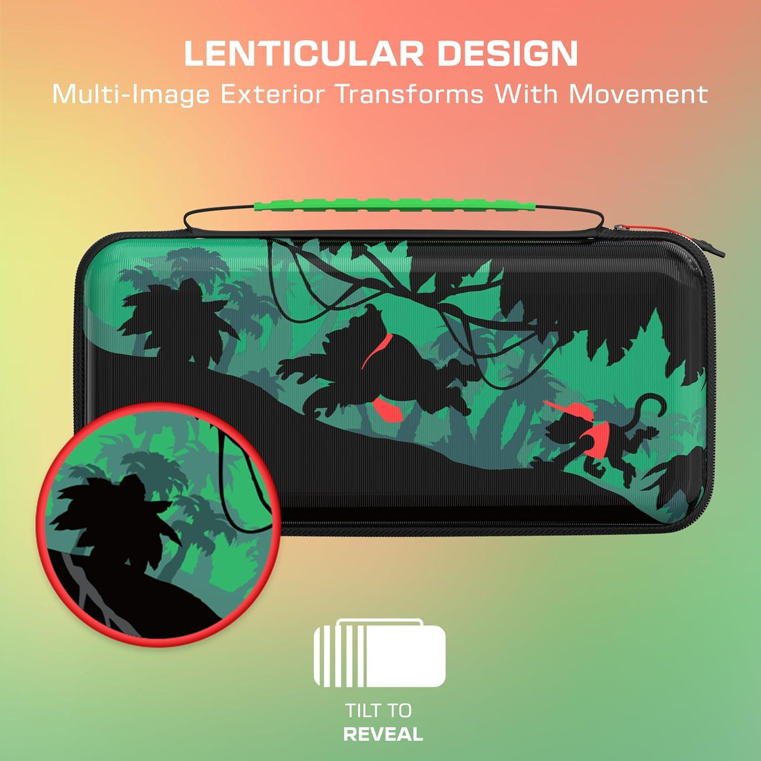 image:imageTurtle Beach PlayTrek Travel Case Officially Licensed for Nintendo Switch 2 Nintendo SwitchOLED Hard Shell Carrying Case Game Card Case Storage Protection Donkey Kong BlackGreenDonkey Kong
