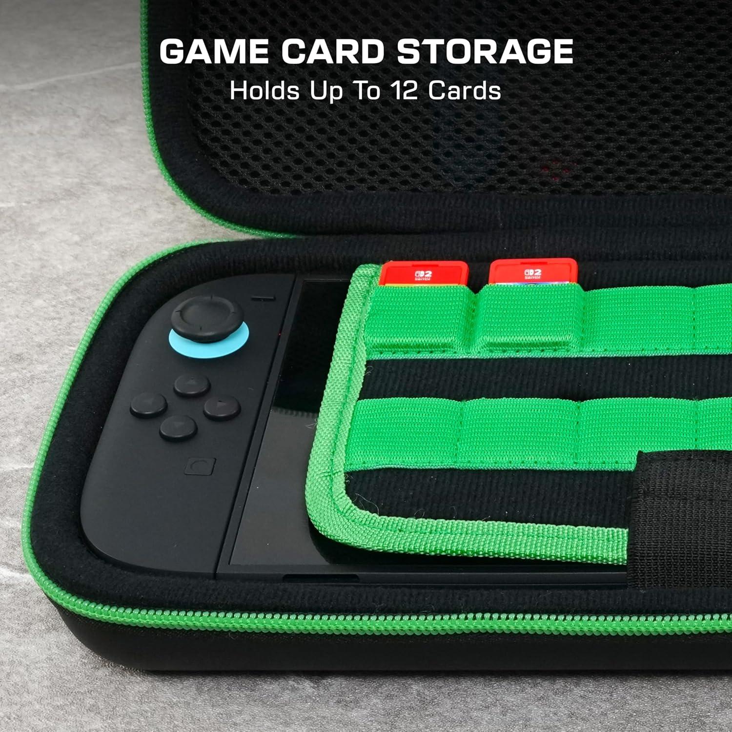 image:imageTurtle Beach PlayTrek Travel Case Officially Licensed for Nintendo Switch 2 Nintendo SwitchOLED Hard Shell Carrying Case Game Card Case Storage Protection Donkey Kong BlackGreenDonkey Kong