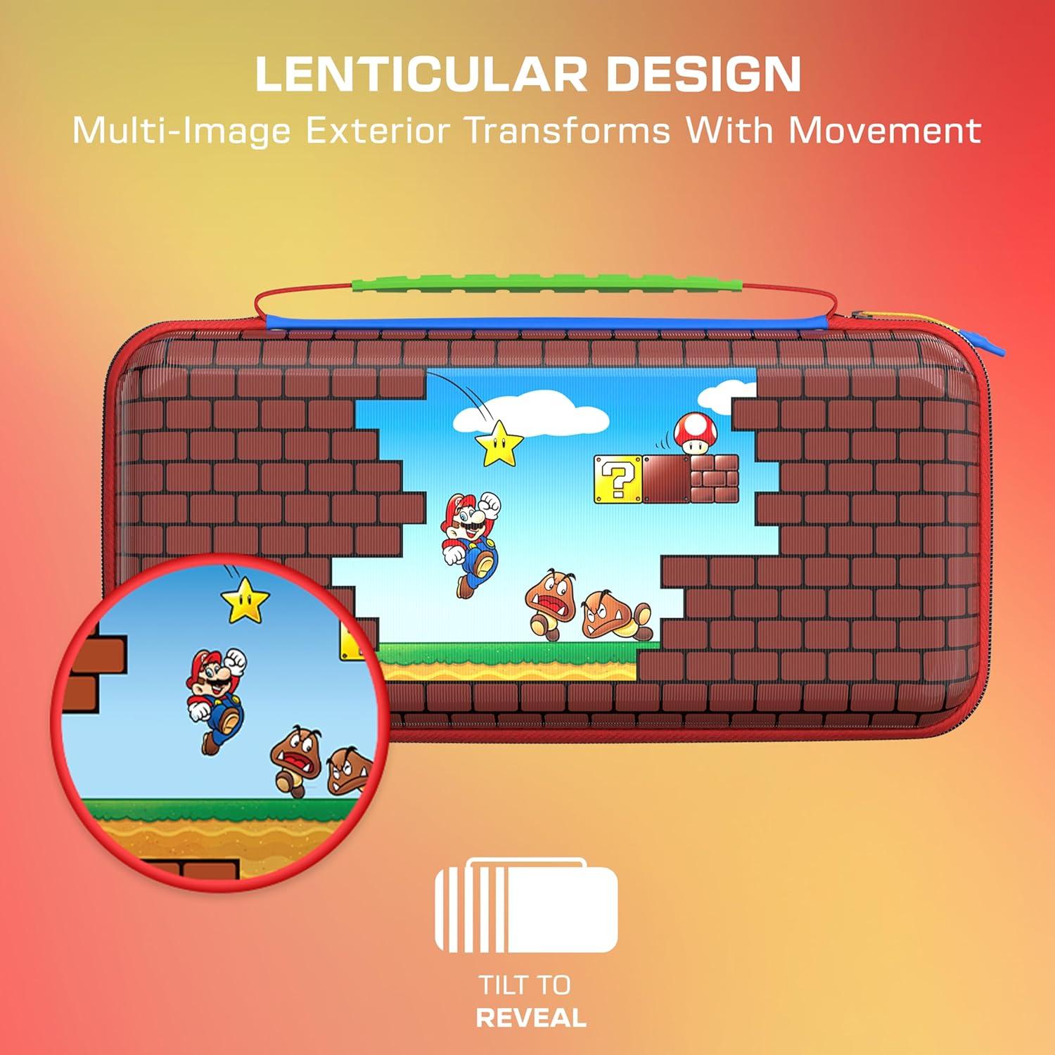 image:imageTurtle Beach PlayTrek Travel Case Officially Licensed for Nintendo Switch 2 Nintendo SwitchOLED Hard Shell Carrying Case Game Card Case Storage Protection Donkey Kong BlackGreenMario Bricks