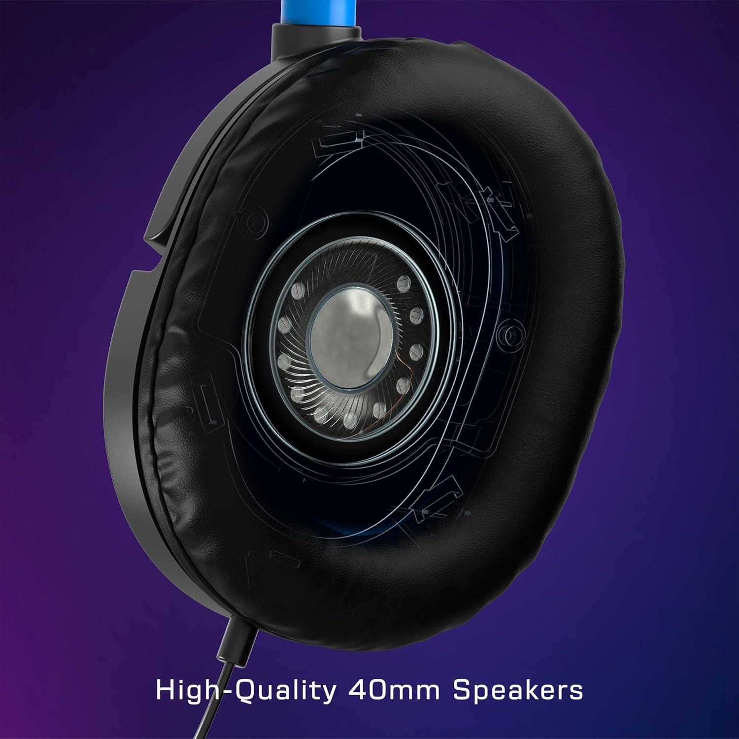 image:imageTurtle Beach Recon 50 PlayStation Gaming Headset PS5 PS4 Xbox Series X Xbox Series S Xbox One Mobile amp PC with 35mm Removable Mic 40mm SpeakersBlack Blue