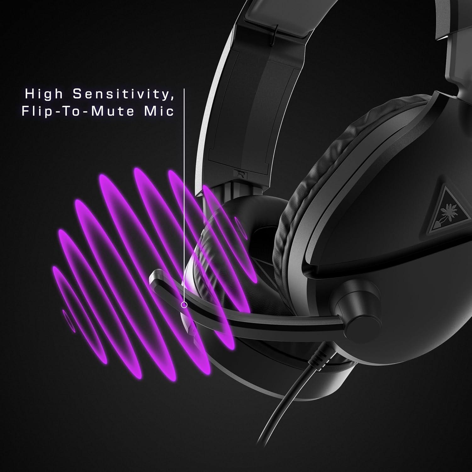 image:imageTurtle Beach Recon 70 Multiplatform Gaming Headset for PC PS5 PS4 Xbox Series XS Xbox One amp Mobile w 35mm Wired Connection FliptoMute Mic 40mm Speakers Lightweight Design Black