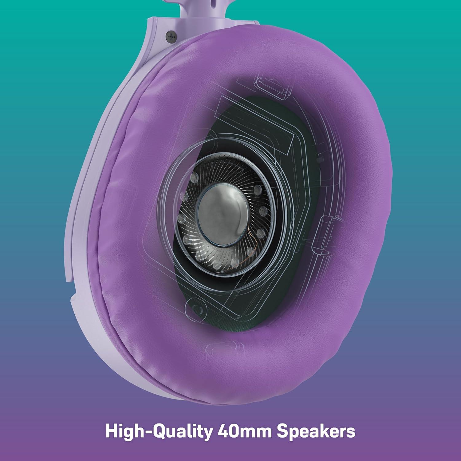 image:imageTurtle Beach Recon 70 Multiplatform Gaming Headset for PS5 PS4 Xbox Series XS Xbox One PC amp Mobile w 35mm Wired Connection FliptoMute Mic 40mm Speakers Lightweight Design WhiteLavender