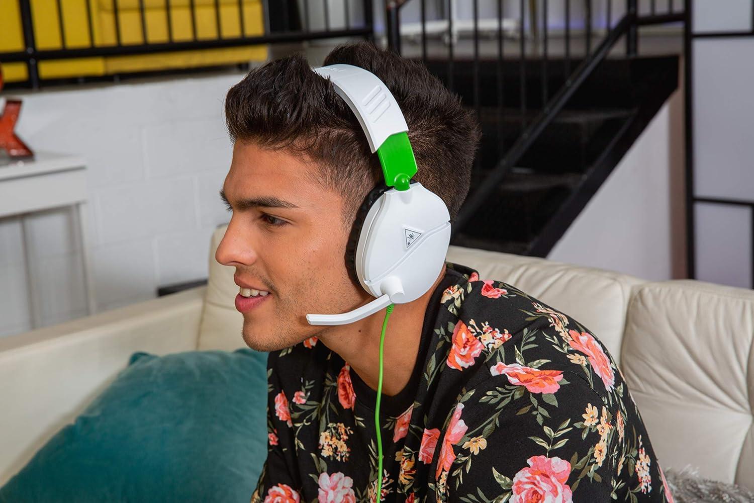 image:imageTurtle Beach Recon 70 Multiplatform Gaming Headset for PS5 PS4 Xbox Series XS Xbox One PC amp Mobile w 35mm Wired Connection FliptoMute Mic 40mm Speakers Lightweight Design WhiteWhite and Green