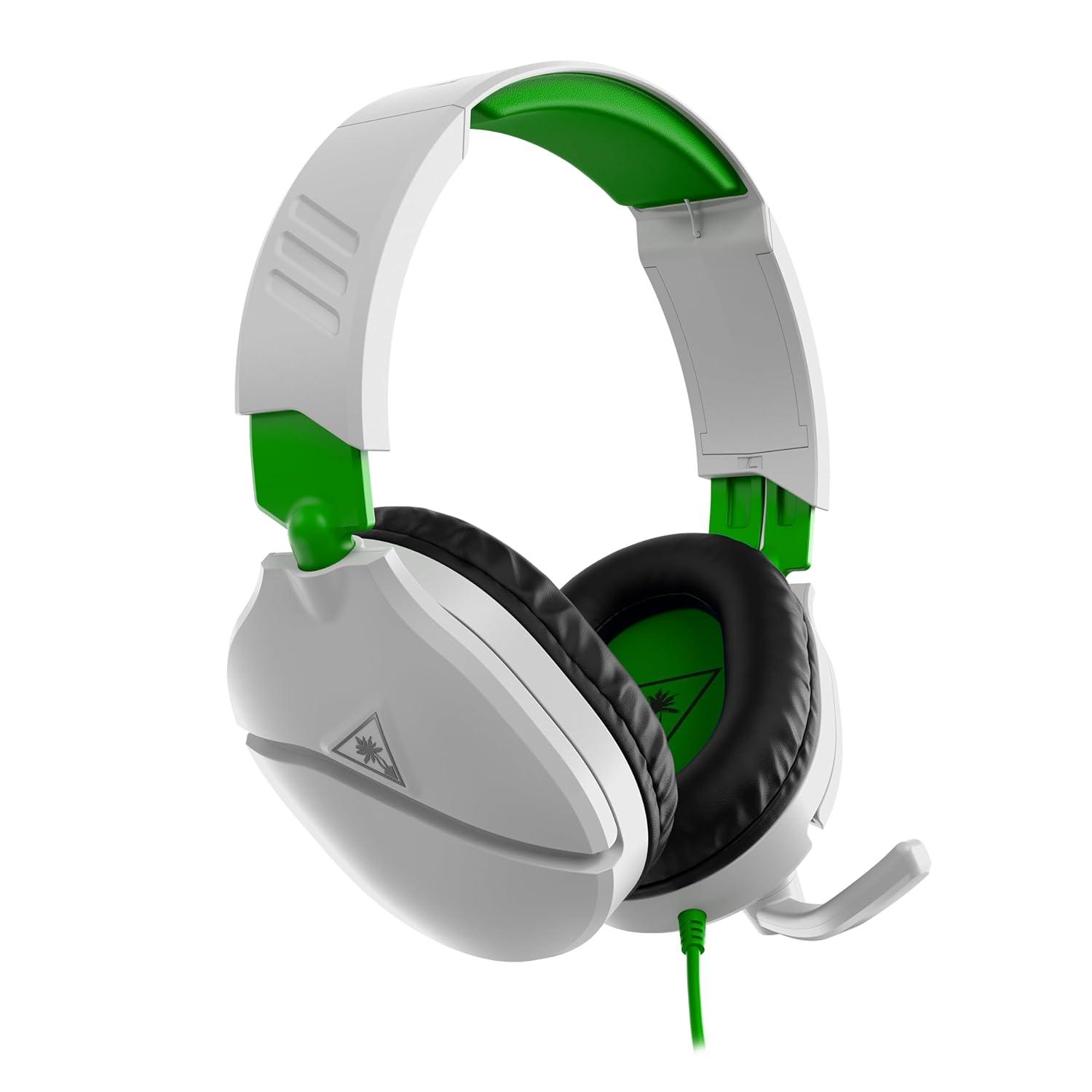 image:imageTurtle Beach Recon 70 Multiplatform Gaming Headset for PS5 PS4 Xbox Series XS Xbox One PC amp Mobile w 35mm Wired Connection FliptoMute Mic 40mm Speakers Lightweight Design WhiteWhite and Green