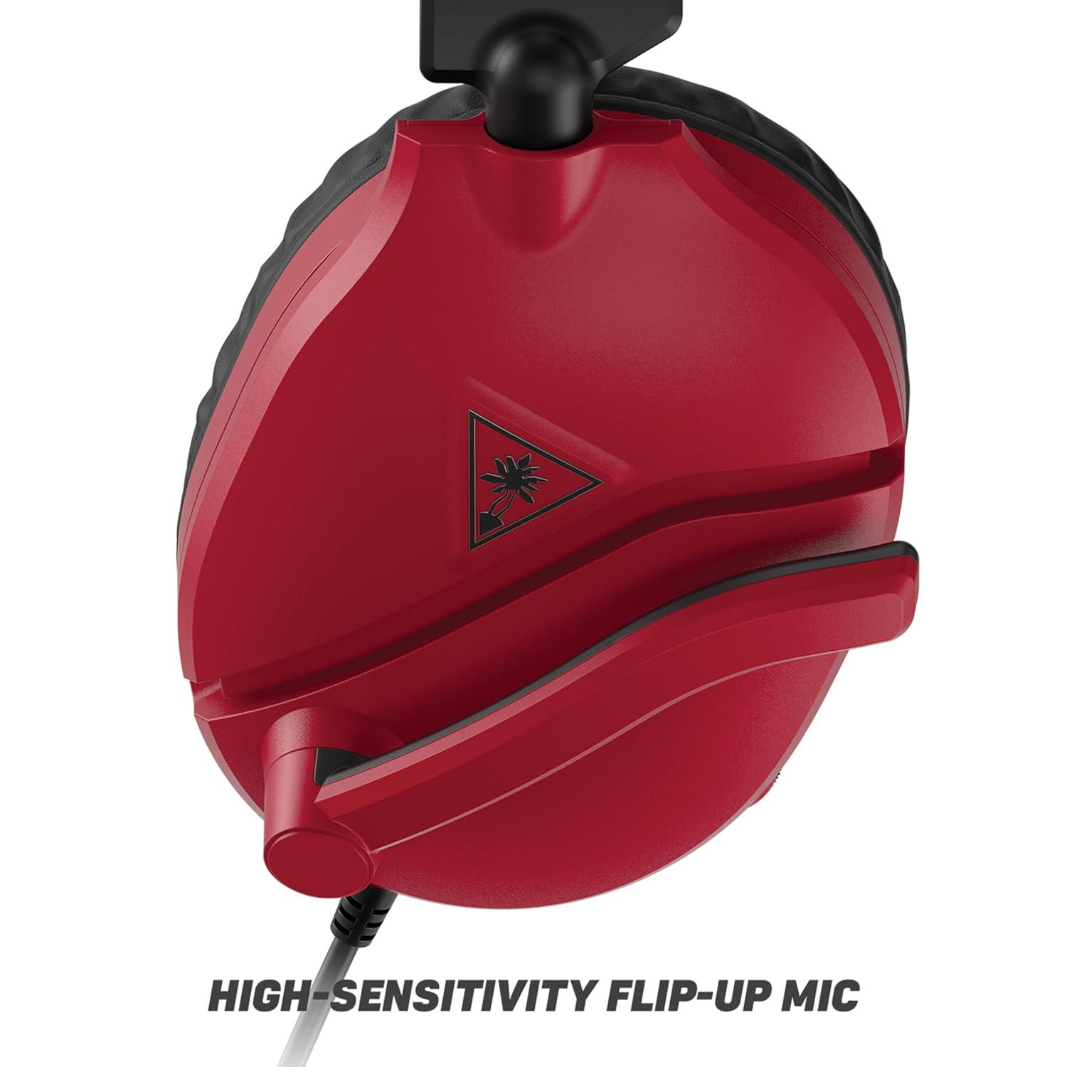 image:imageTurtle Beach Recon 70 Multiplatform Gaming Headset for PS5 PS4 Xbox Series XS Xbox One PC amp Mobile w 35mm Wired Connection FliptoMute Mic 40mm Speakers Lightweight Design WhiteMidnight Red
