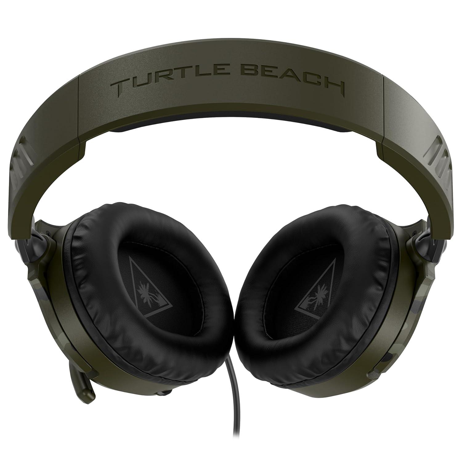 image:imageTurtle Beach Recon 70 Multiplatform Gaming Headset for PS5 PS4 Xbox Series XS Xbox One PC amp Mobile w 35mm Wired Connection FliptoMute Mic 40mm Speakers Lightweight Design WhiteGreen Camo