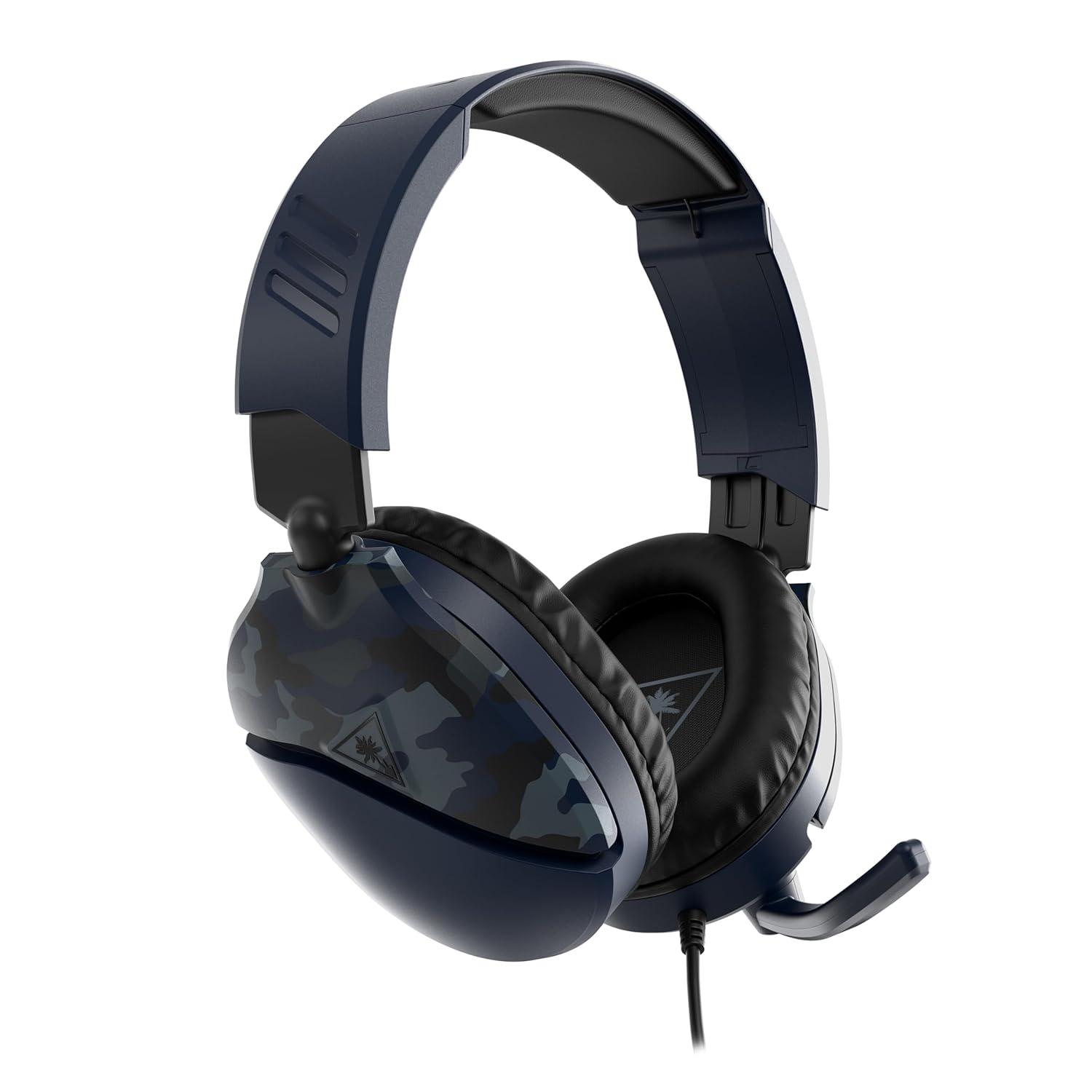 image:imageTurtle Beach Recon 70 Multiplatform Gaming Headset for PS5 PS4 Xbox Series XS Xbox One PC amp Mobile w 35mm Wired Connection FliptoMute Mic 40mm Speakers Lightweight Design WhiteBlue Camo