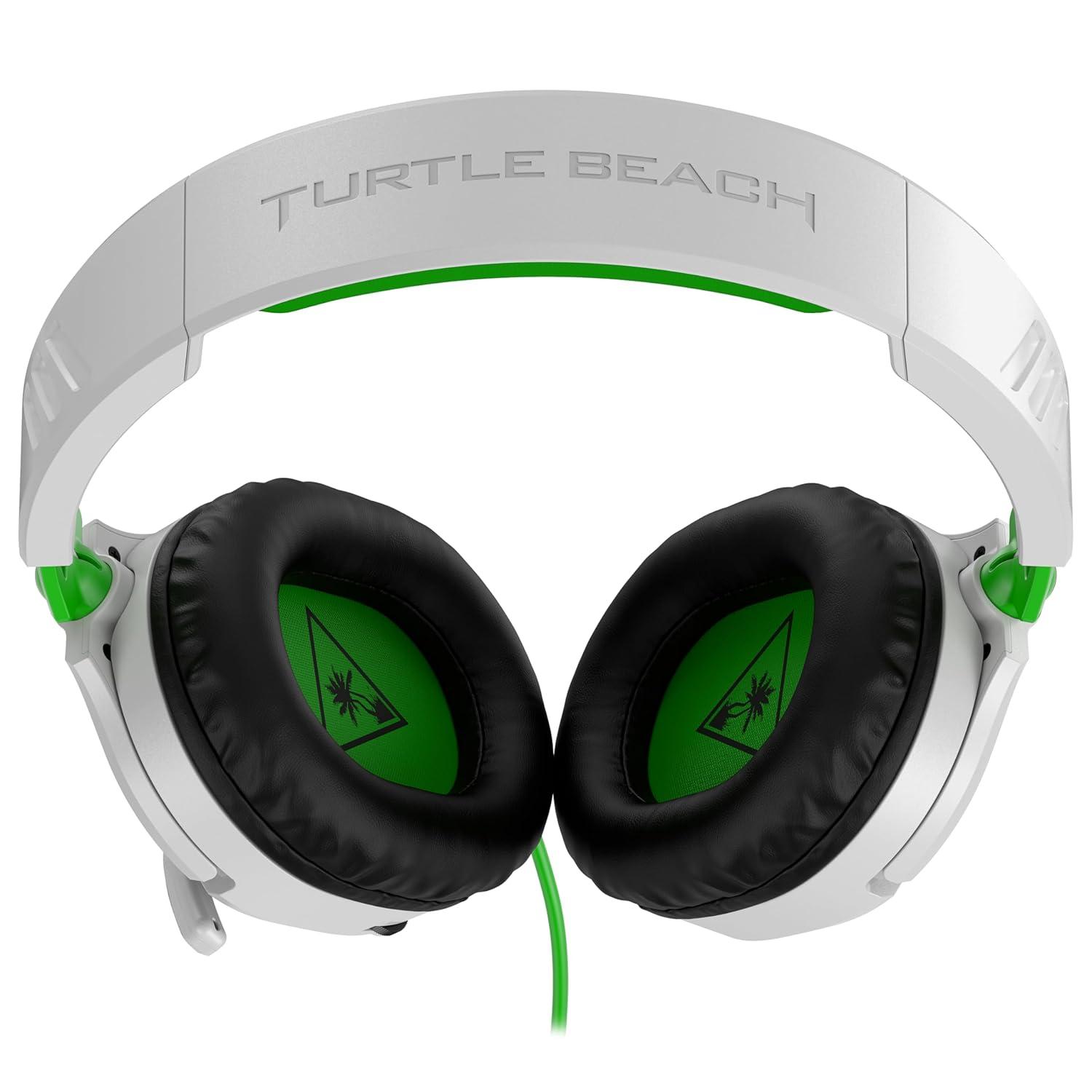 image:imageTurtle Beach Recon 70 Multiplatform Gaming Headset for PS5 PS4 Xbox Series XS Xbox One PC amp Mobile w 35mm Wired Connection FliptoMute Mic 40mm Speakers Lightweight Design WhiteWhite and Green