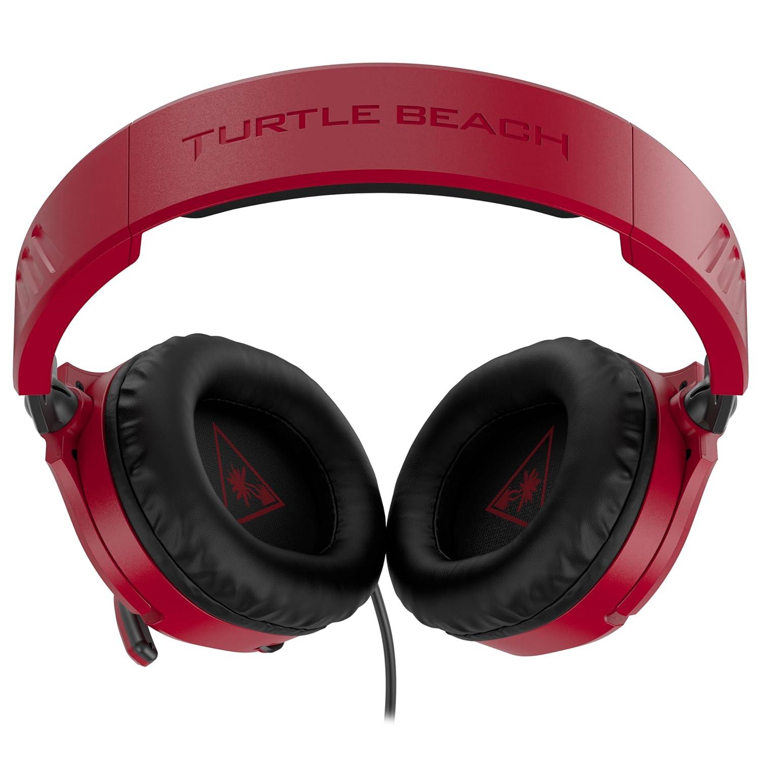 image:imageTurtle Beach Recon 70 Multiplatform Gaming Headset for PS5 PS4 Xbox Series XS Xbox One PC amp Mobile w 35mm Wired Connection FliptoMute Mic 40mm Speakers Lightweight Design WhiteMidnight Red