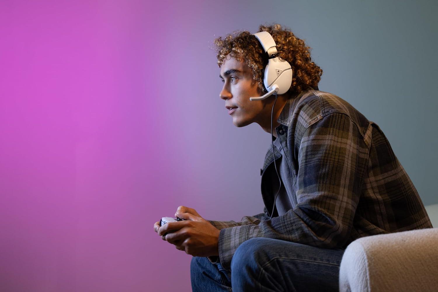image:imageTurtle Beach Recon 70 Multiplatform Gaming Headset for PS5 PS4 Xbox Series XS Xbox One PC amp Mobile w 35mm Wired Connection FliptoMute Mic 40mm Speakers Lightweight Design WhiteWhite