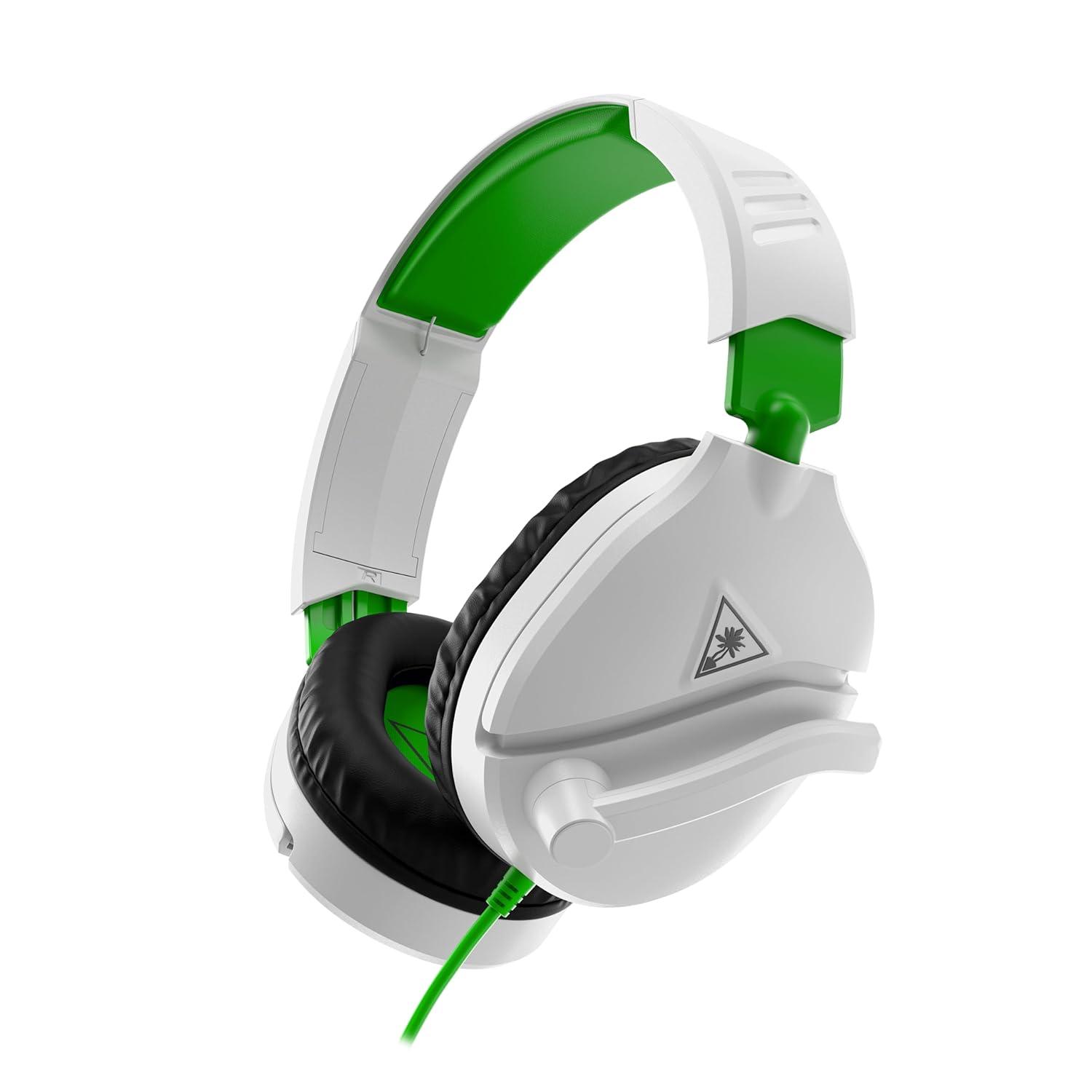 image:imageTurtle Beach Recon 70 Multiplatform Gaming Headset for PS5 PS4 Xbox Series XS Xbox One PC amp Mobile w 35mm Wired Connection FliptoMute Mic 40mm Speakers Lightweight Design WhiteWhite and Green