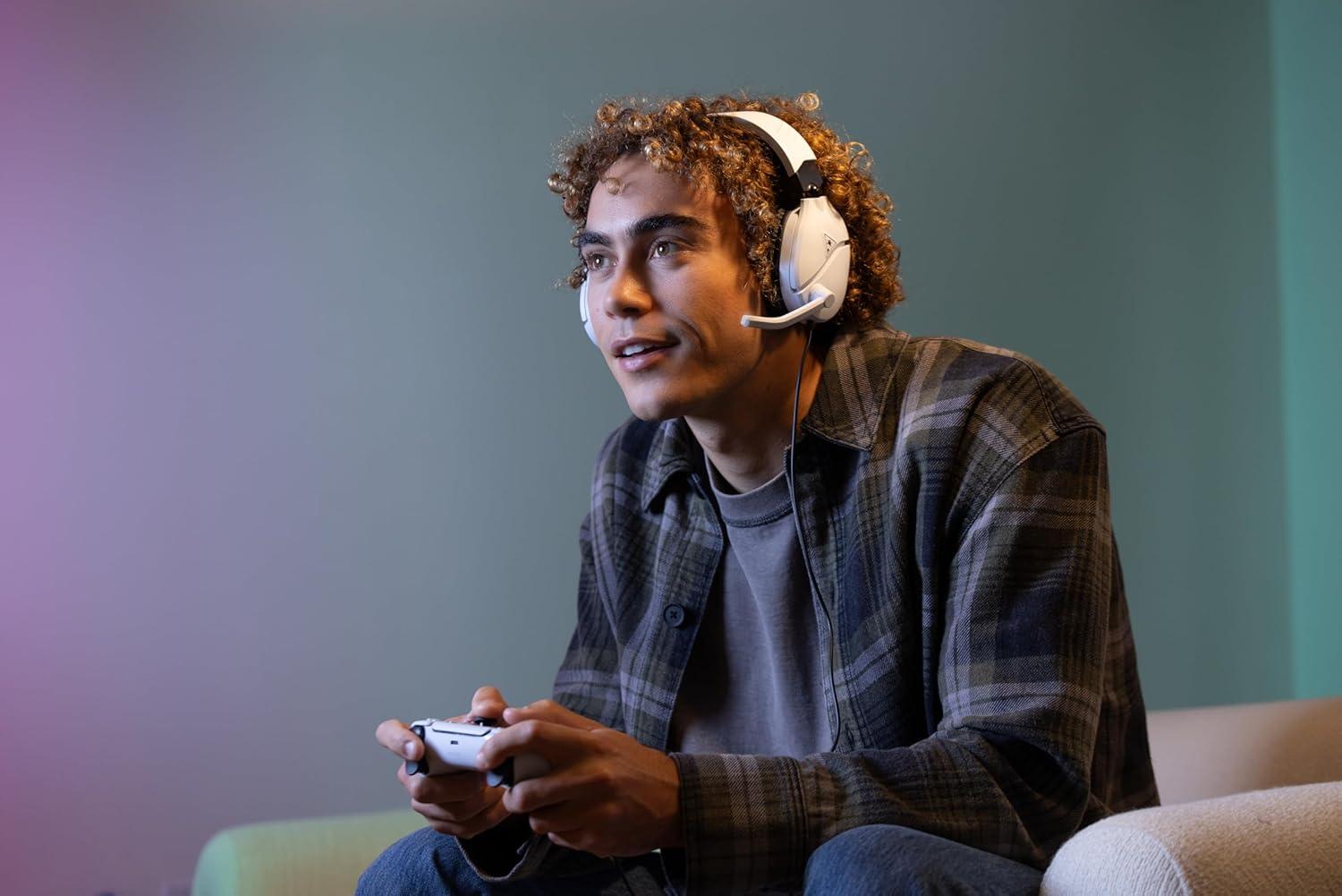 image:imageTurtle Beach Recon 70 Multiplatform Gaming Headset for PS5 PS4 Xbox Series XS Xbox One PC amp Mobile w 35mm Wired Connection FliptoMute Mic 40mm Speakers Lightweight Design WhiteWhite