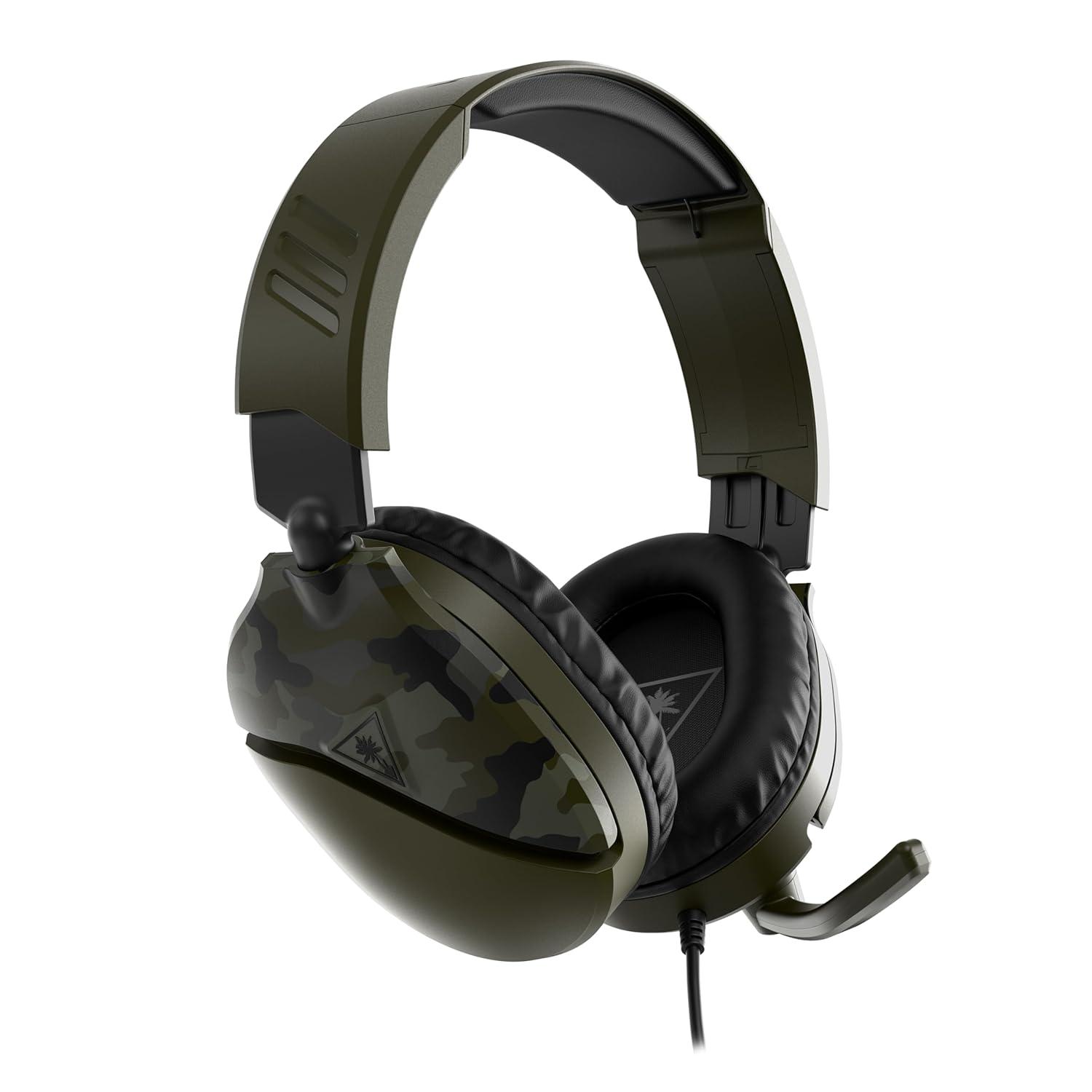 image:imageTurtle Beach Recon 70 Multiplatform Gaming Headset for PS5 PS4 Xbox Series XS Xbox One PC amp Mobile w 35mm Wired Connection FliptoMute Mic 40mm Speakers Lightweight Design WhiteGreen Camo